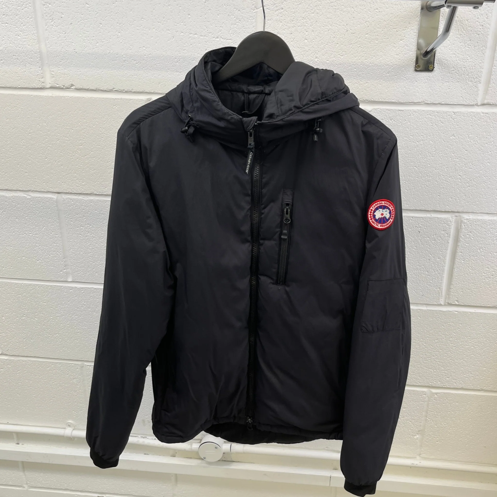 Men's Lodge Hoody Down Jacket Black Size S - Image 7