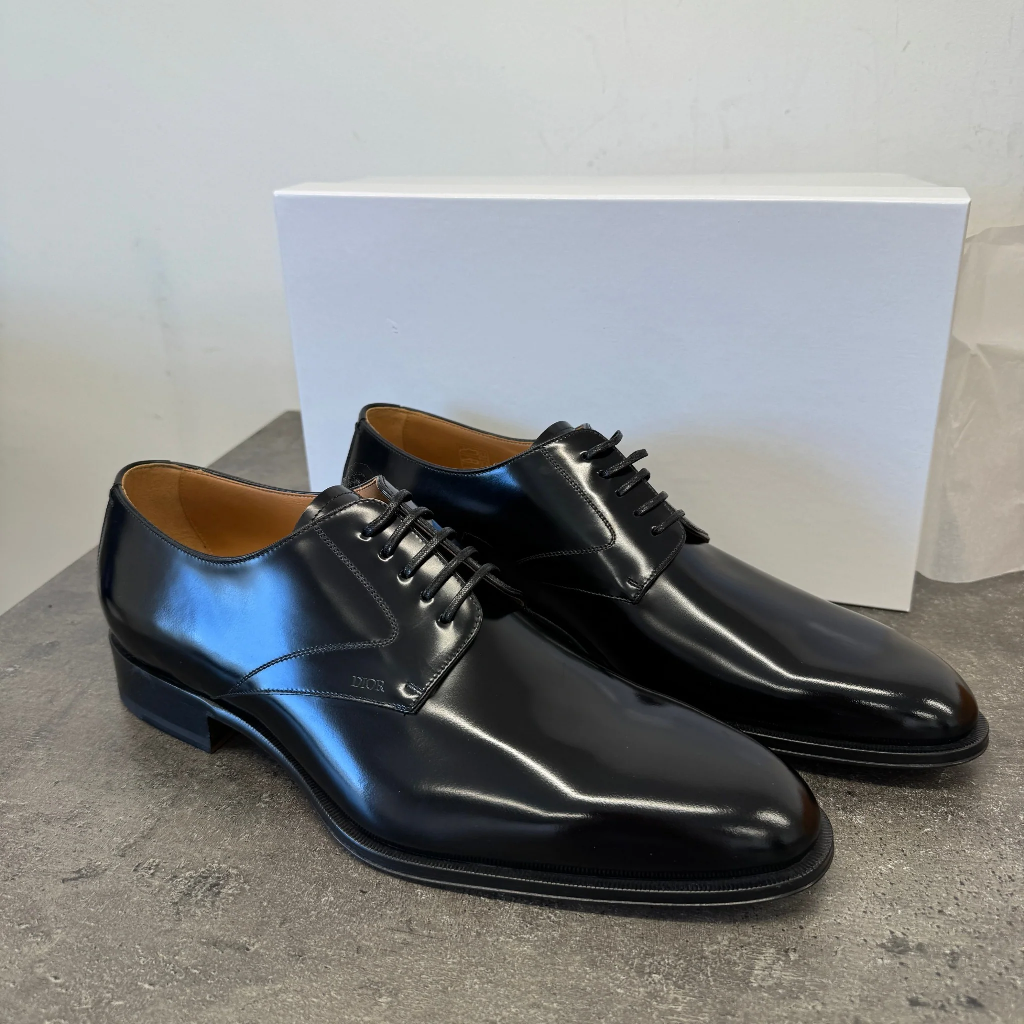 Men's Logo Embossed Suit Loafers Black Size EU 45 / UK 11 - Image 11