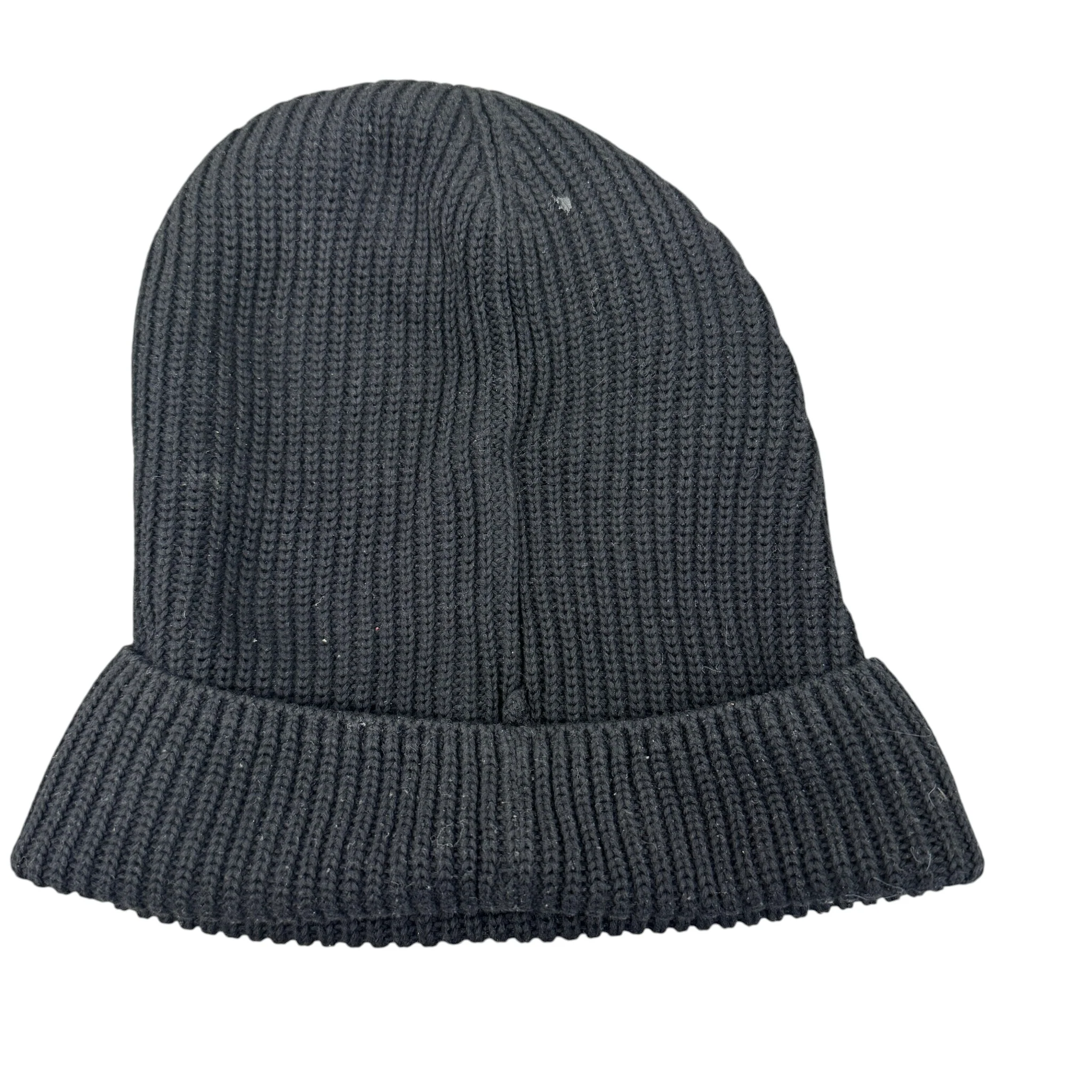 Men's Logo Patch Beanie Hat Black - Image 3