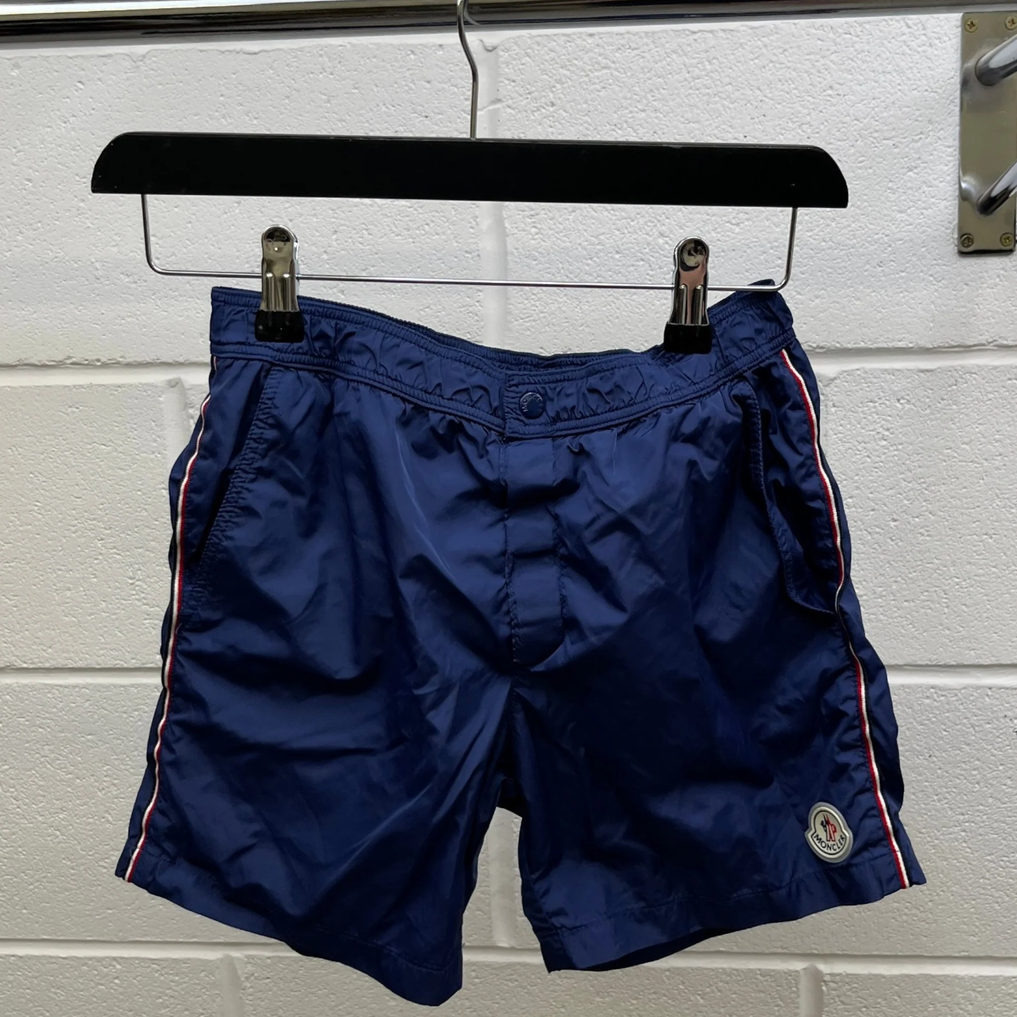 Men's Logo Patch Boys 12Years Swim Shorts Blue Size XXS - Image 8