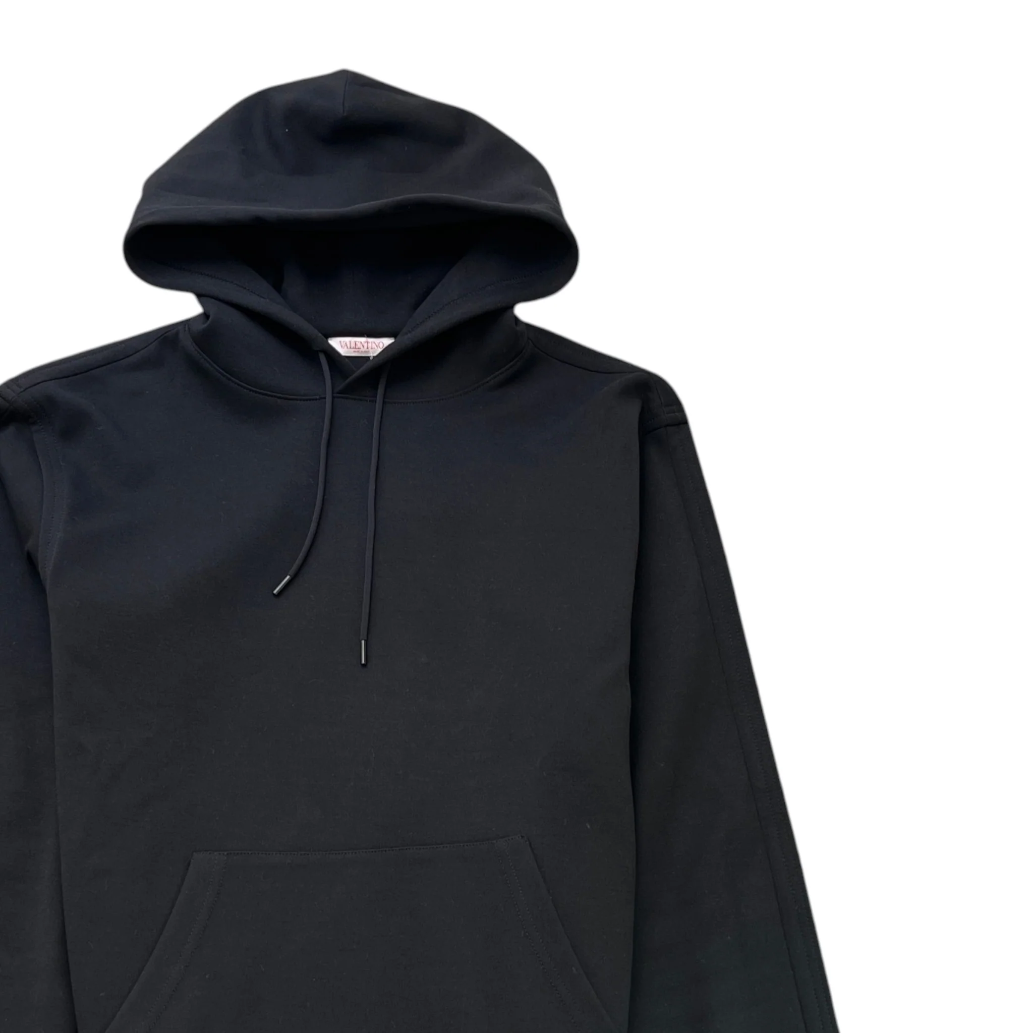Men's Logo Patch Hoodie Black Size M - Image 3
