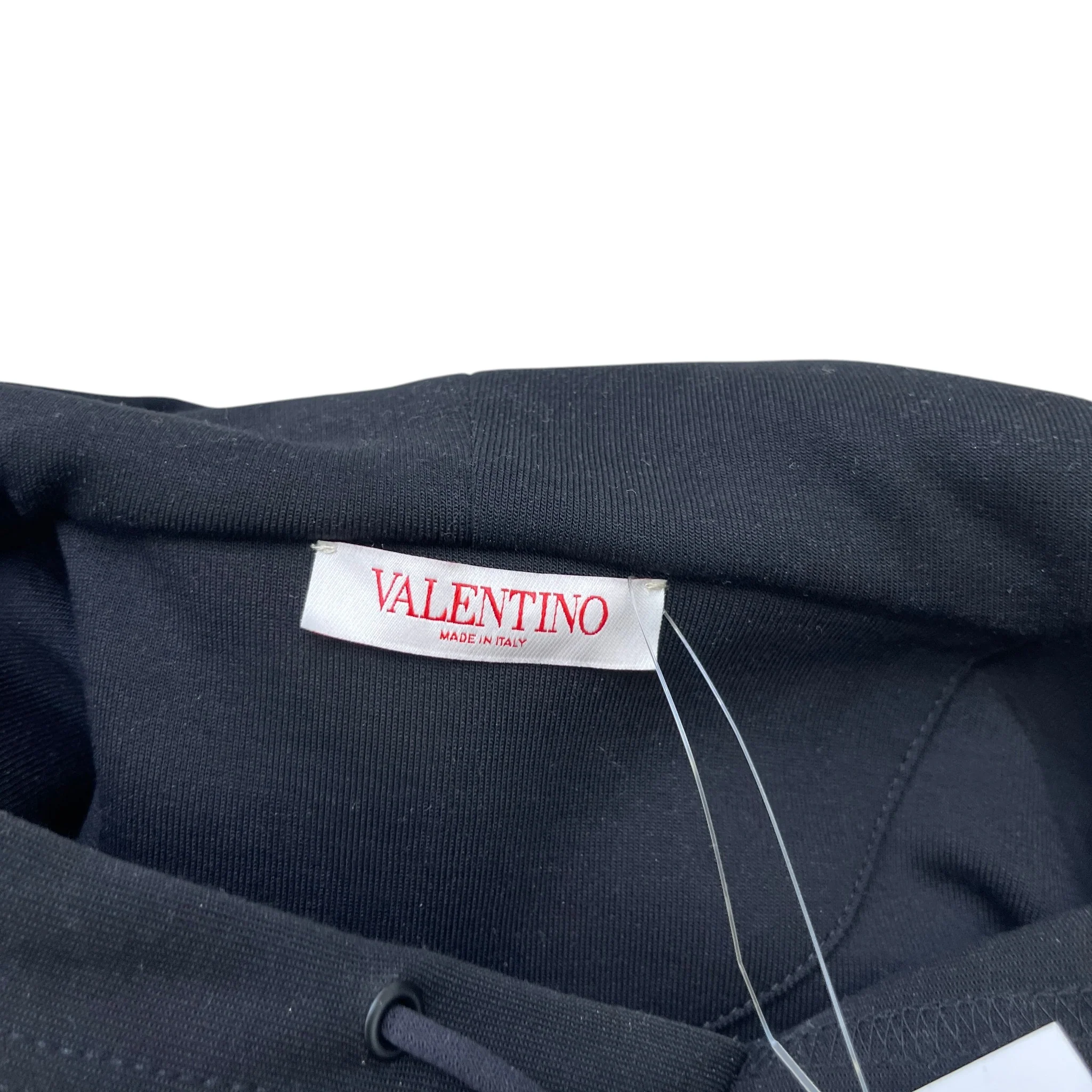 Men's Logo Patch Hoodie Black Size M - Image 7