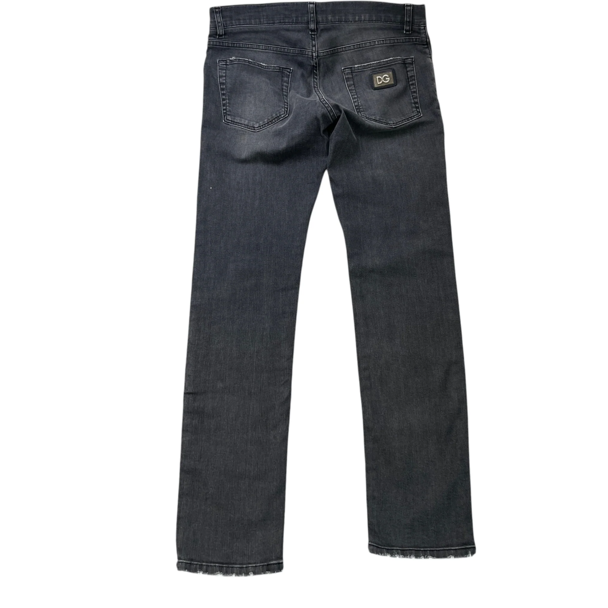 Men's Logo Patch Skinny Jeans Charcoal Size IT 48 / UK 32 - Image 2