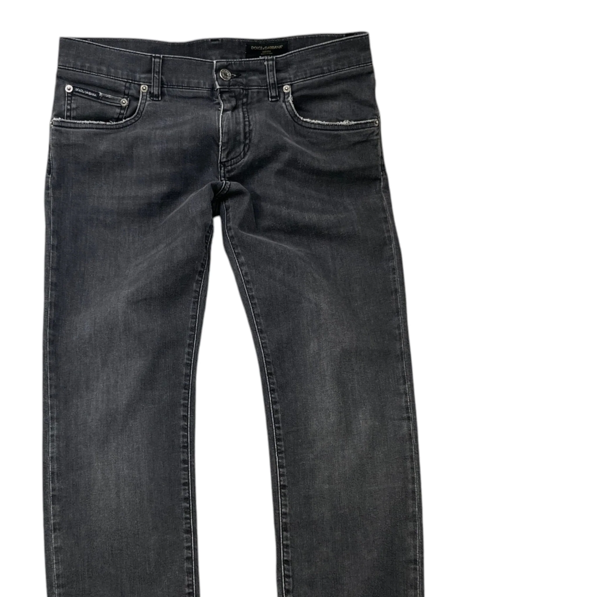 Men's Logo Patch Skinny Jeans Charcoal Size IT 48 / UK 32 - Image 3