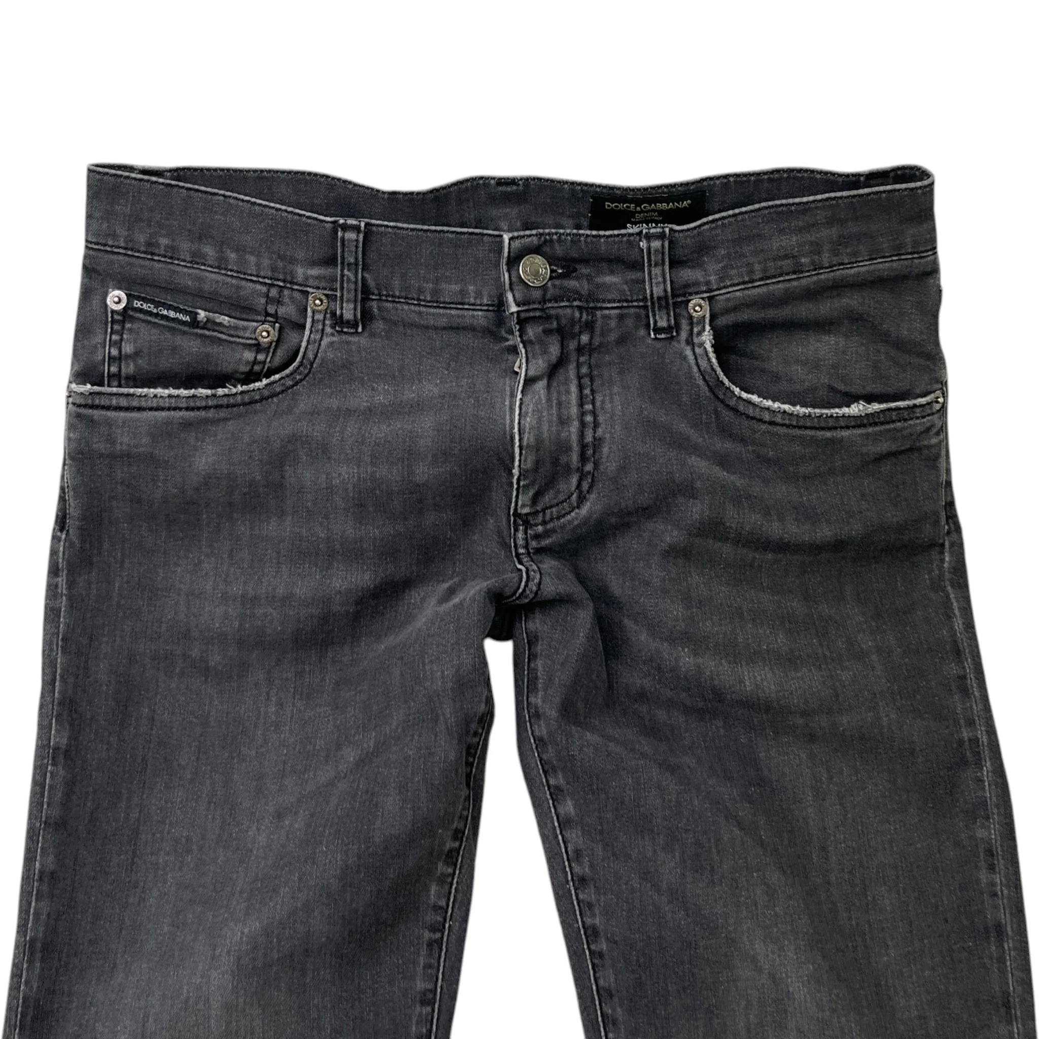Men's Logo Patch Skinny Jeans Charcoal Size IT 48 / UK 32 - Image 5