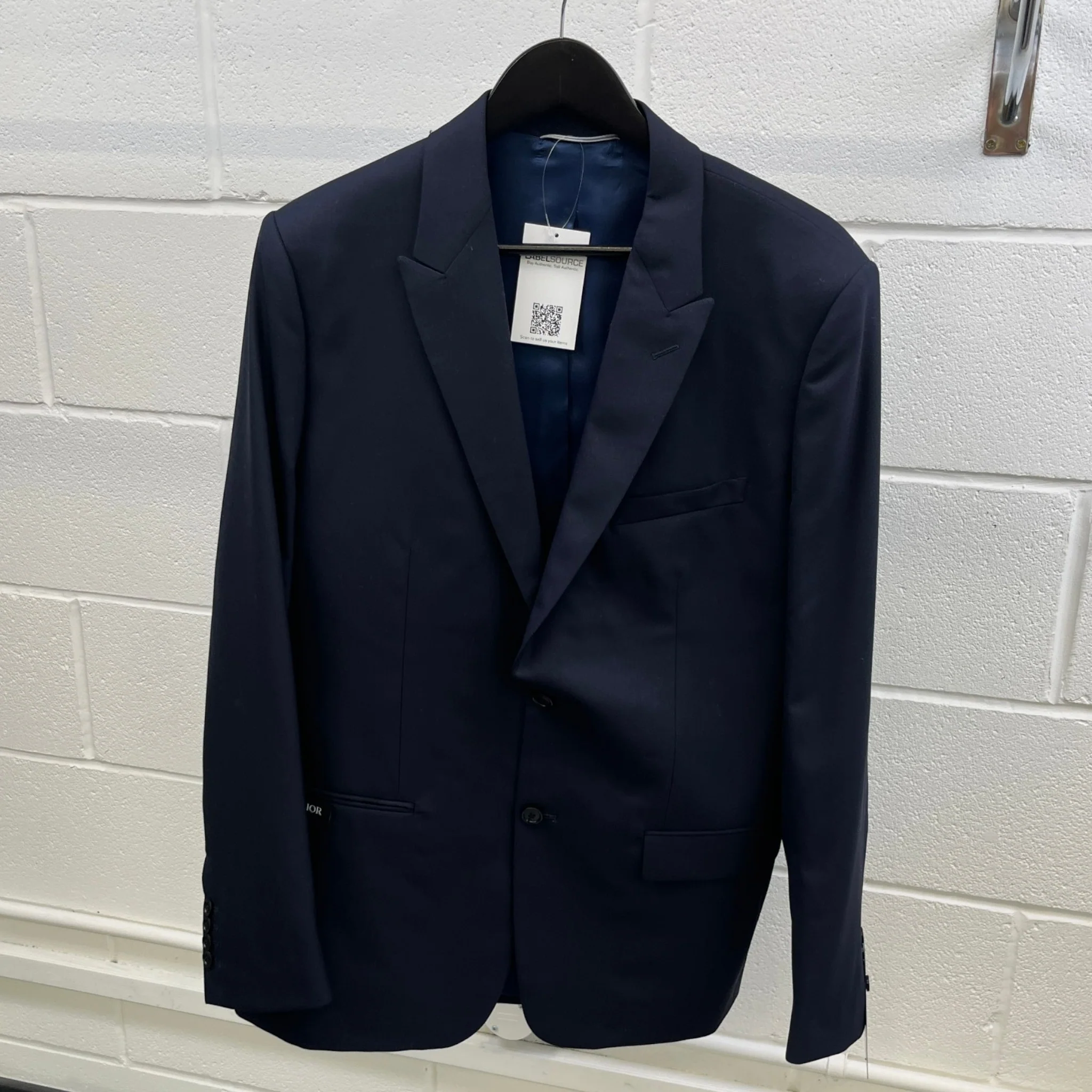 Men's Logo Patch Suit Jacket Navy Size IT 52 / XL - Image 11