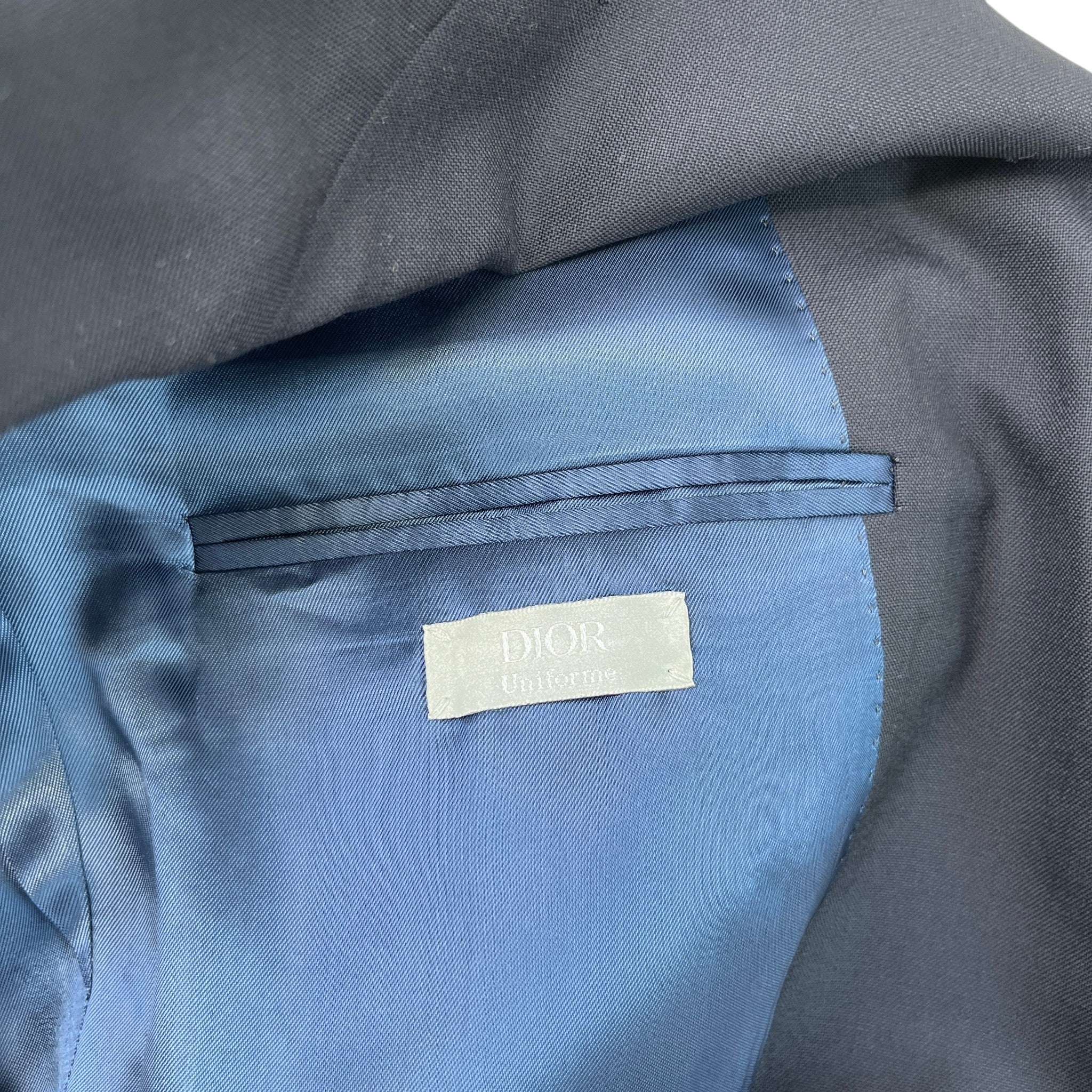 Men's Logo Patch Suit Jacket Navy Size IT 52 / XL - Image 9