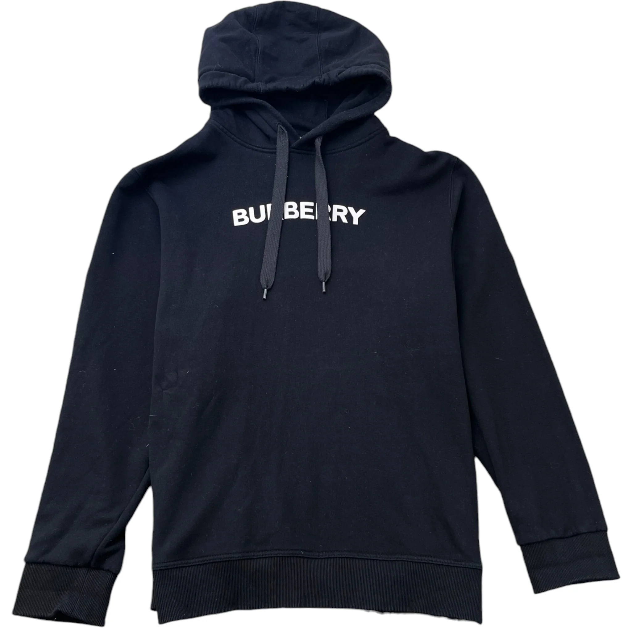 Men's Logo Print Hoodie Black Size XXL
