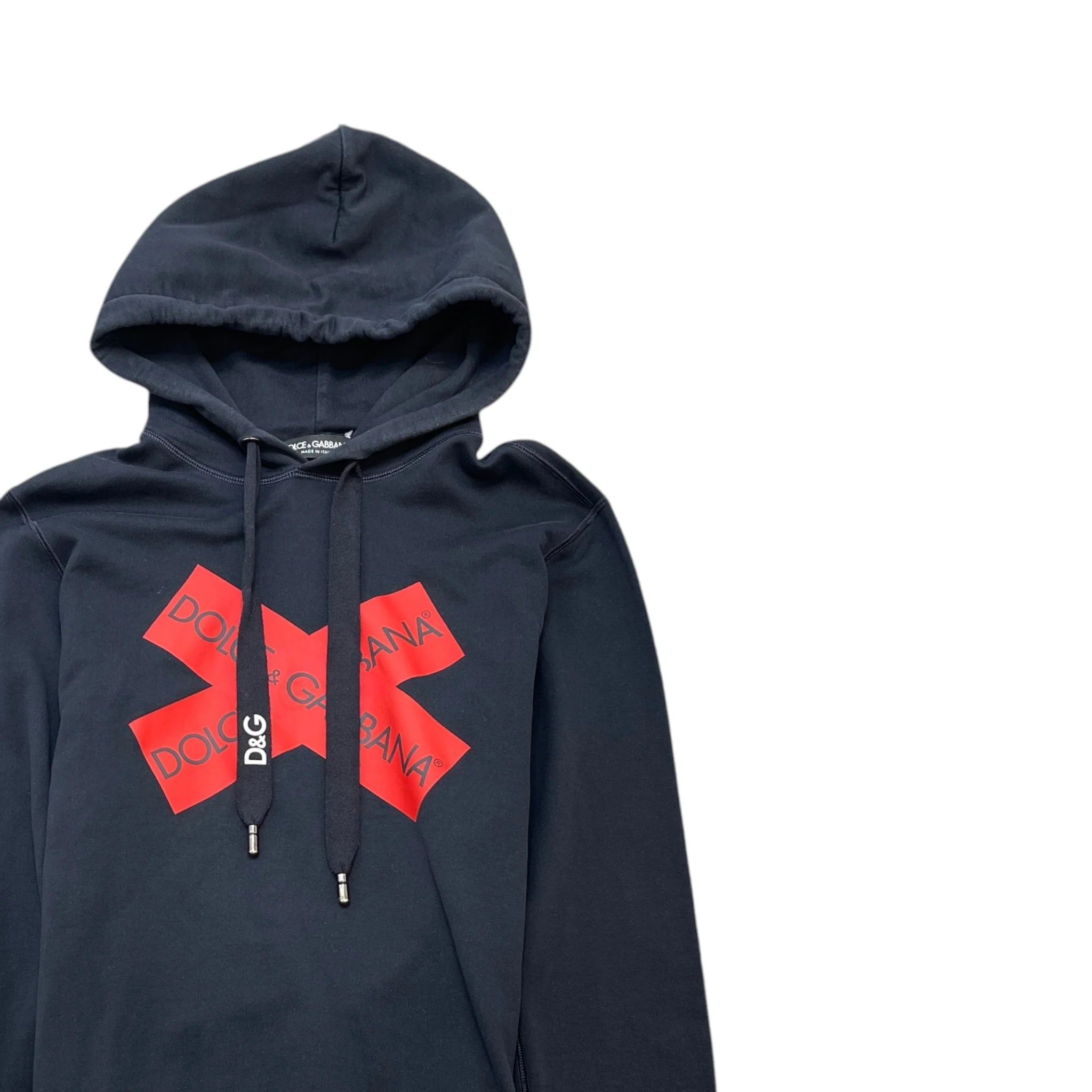 Men's Logo Print Hoodie Navy Size IT 44 / UK XS - Image 3