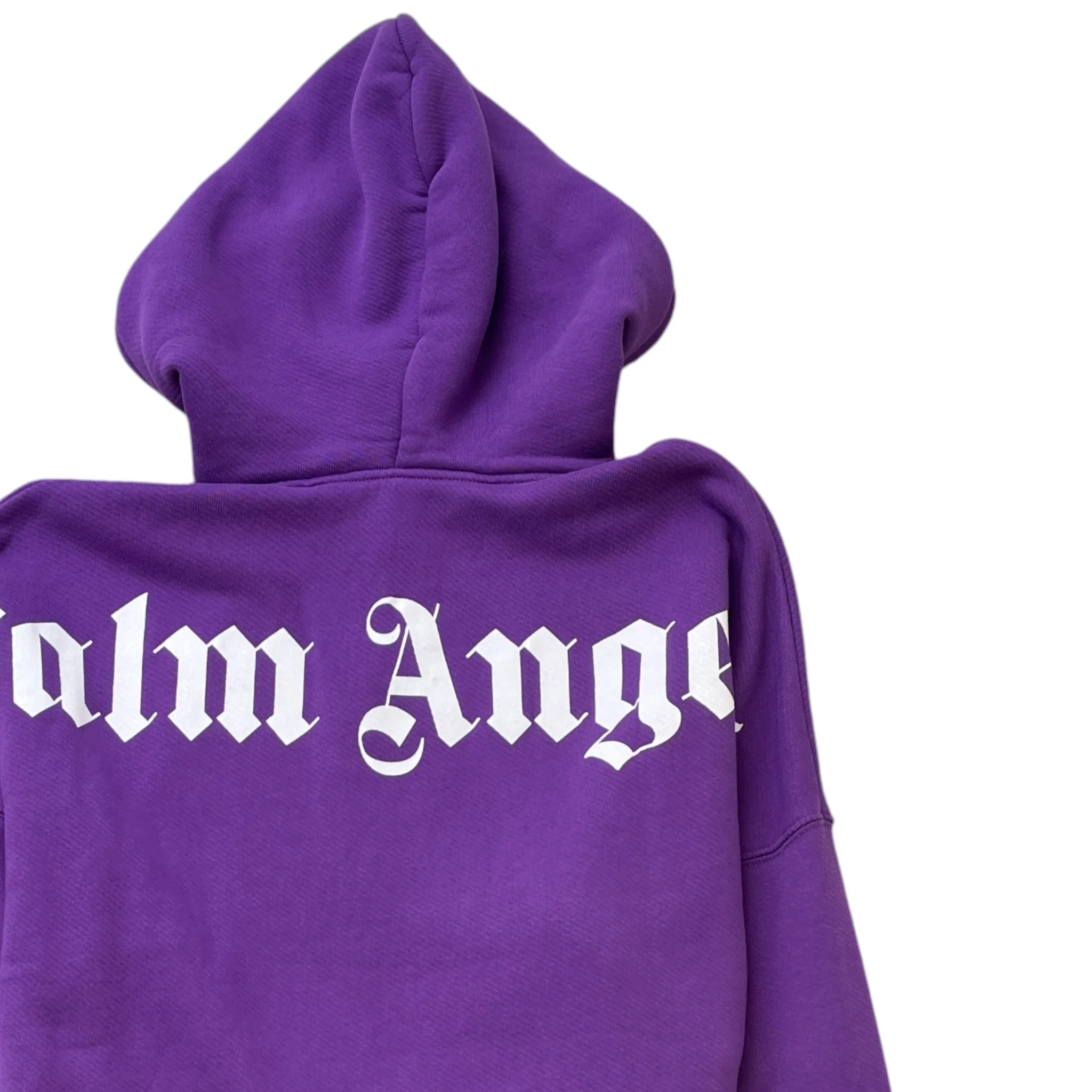 Men's Logo Print Hoodie Purple Size S - Image 4