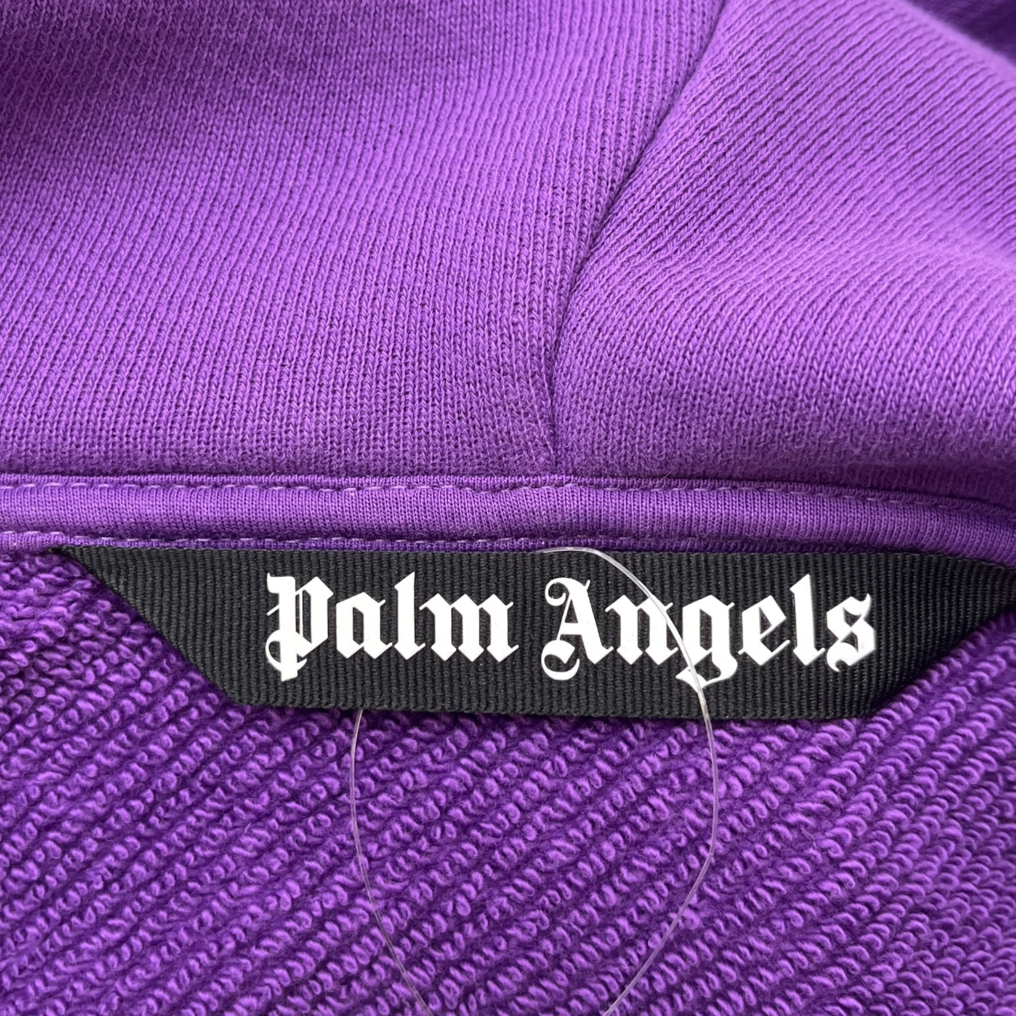 Men's Logo Print Hoodie Purple Size S - Image 5