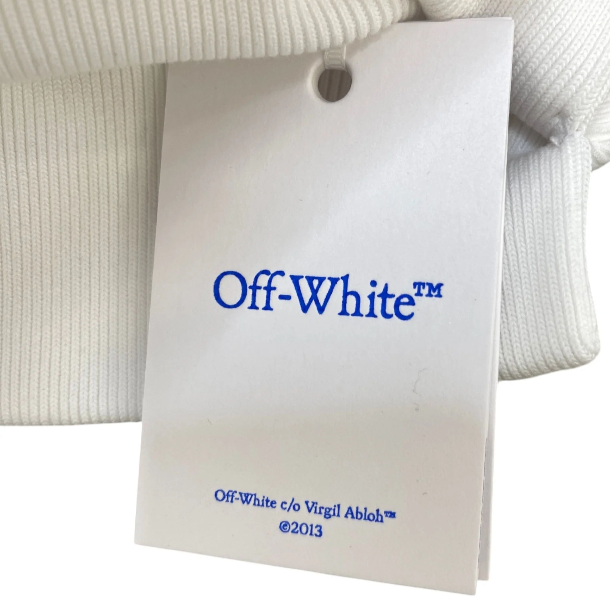 Men's Logo Print Hoodie White Size S - Image 6