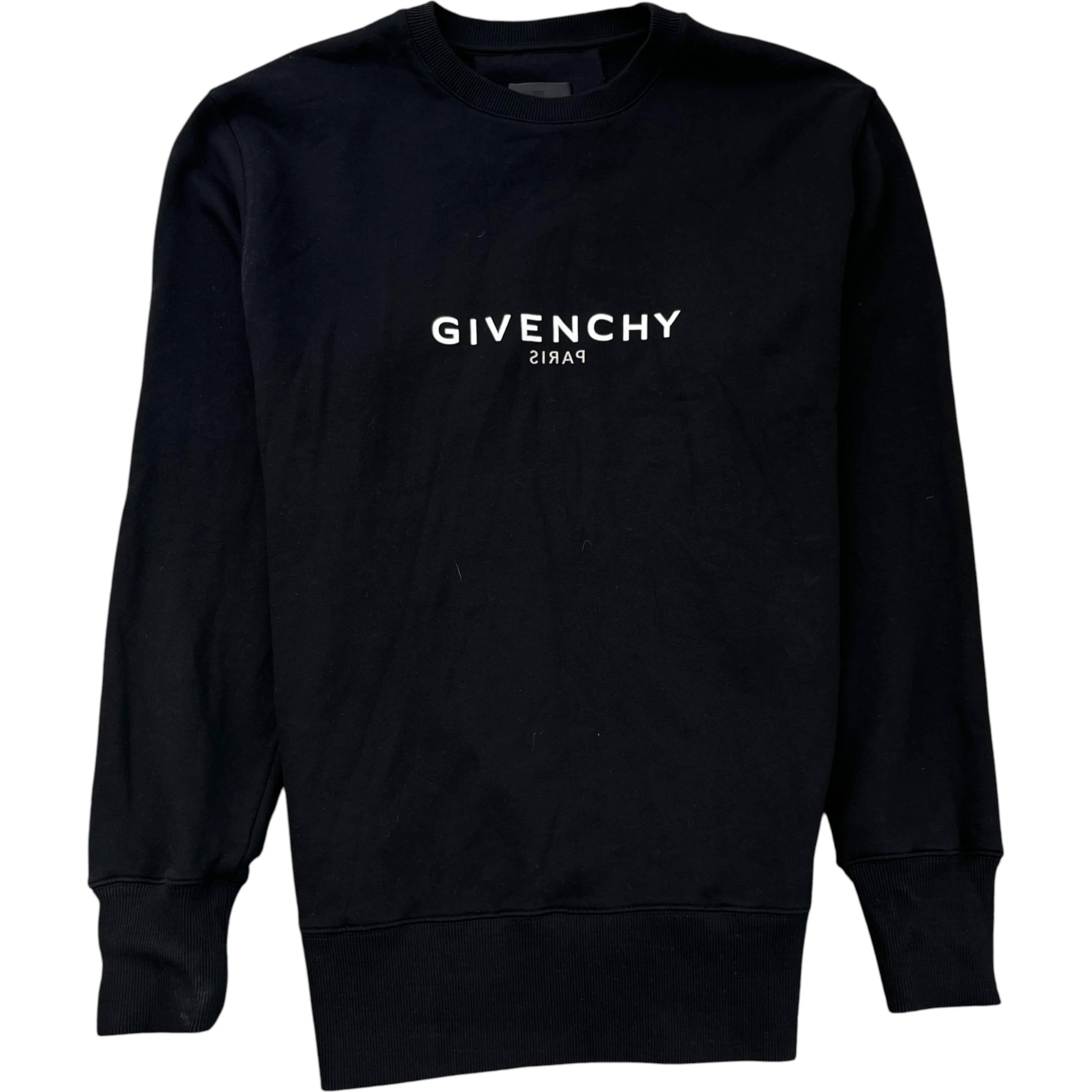 Men's Logo Print Jumper Black Size S