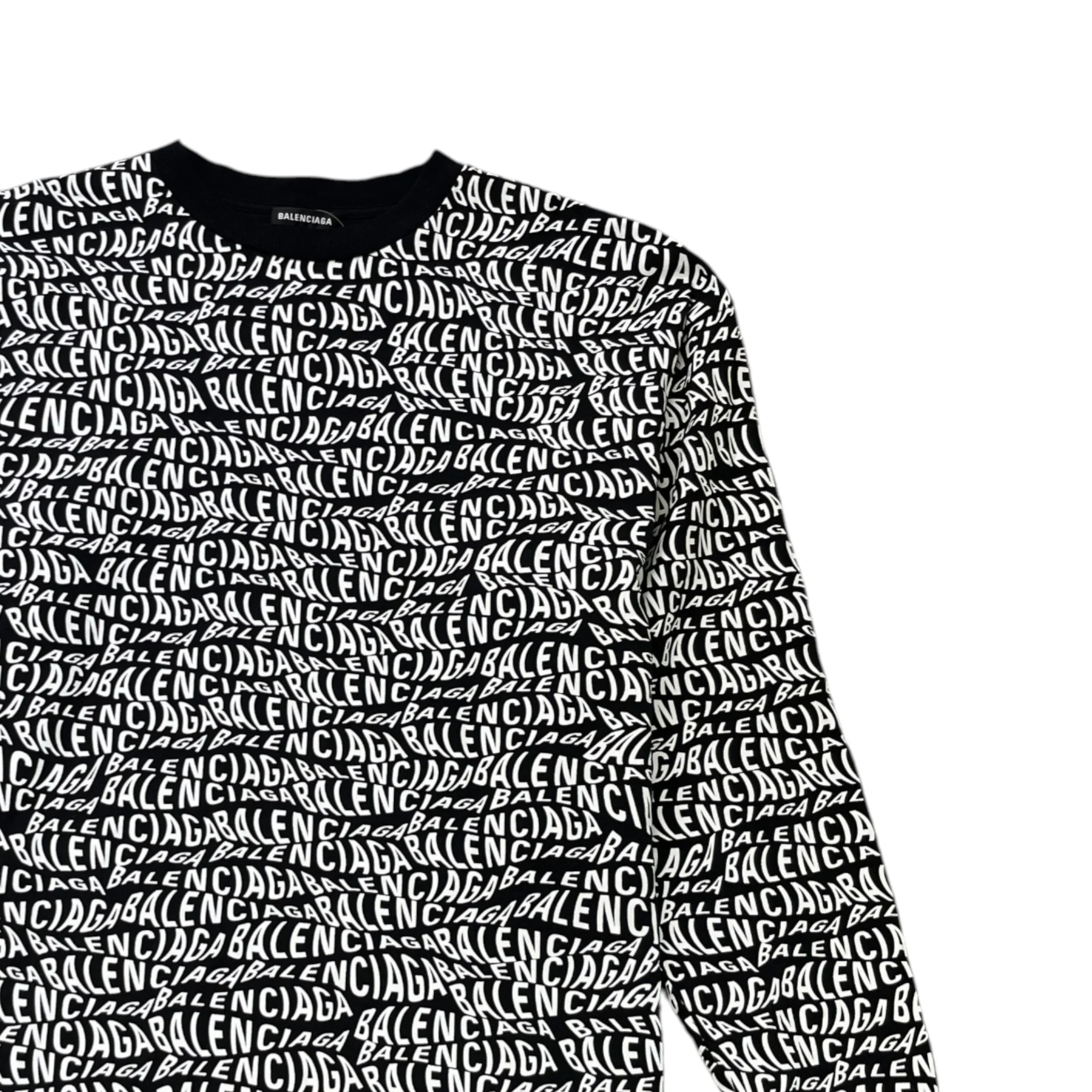 Men's Logo Print Oversized T-Shirt Black Size M - Image 3