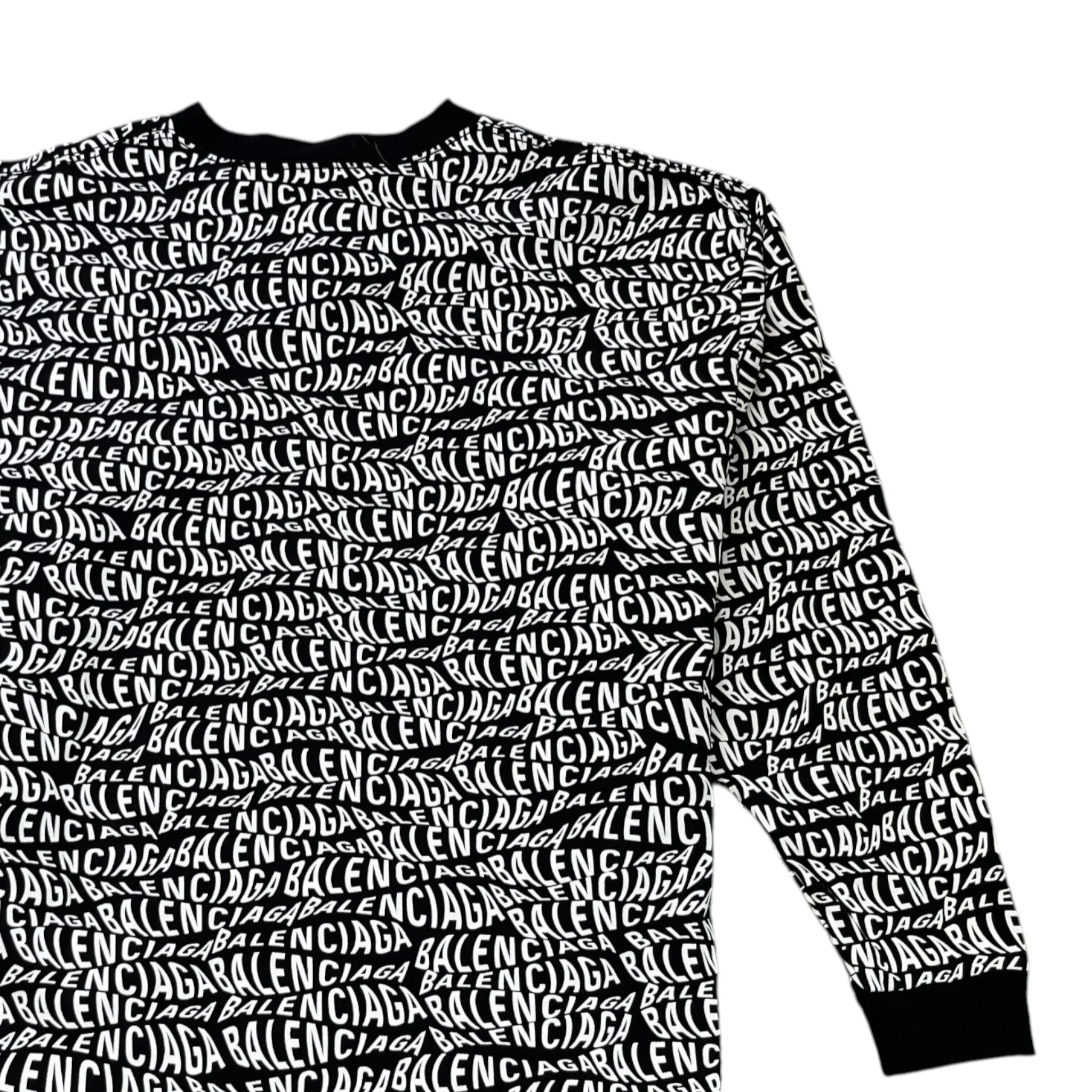 Men's Logo Print Oversized T-Shirt Black Size M - Image 4