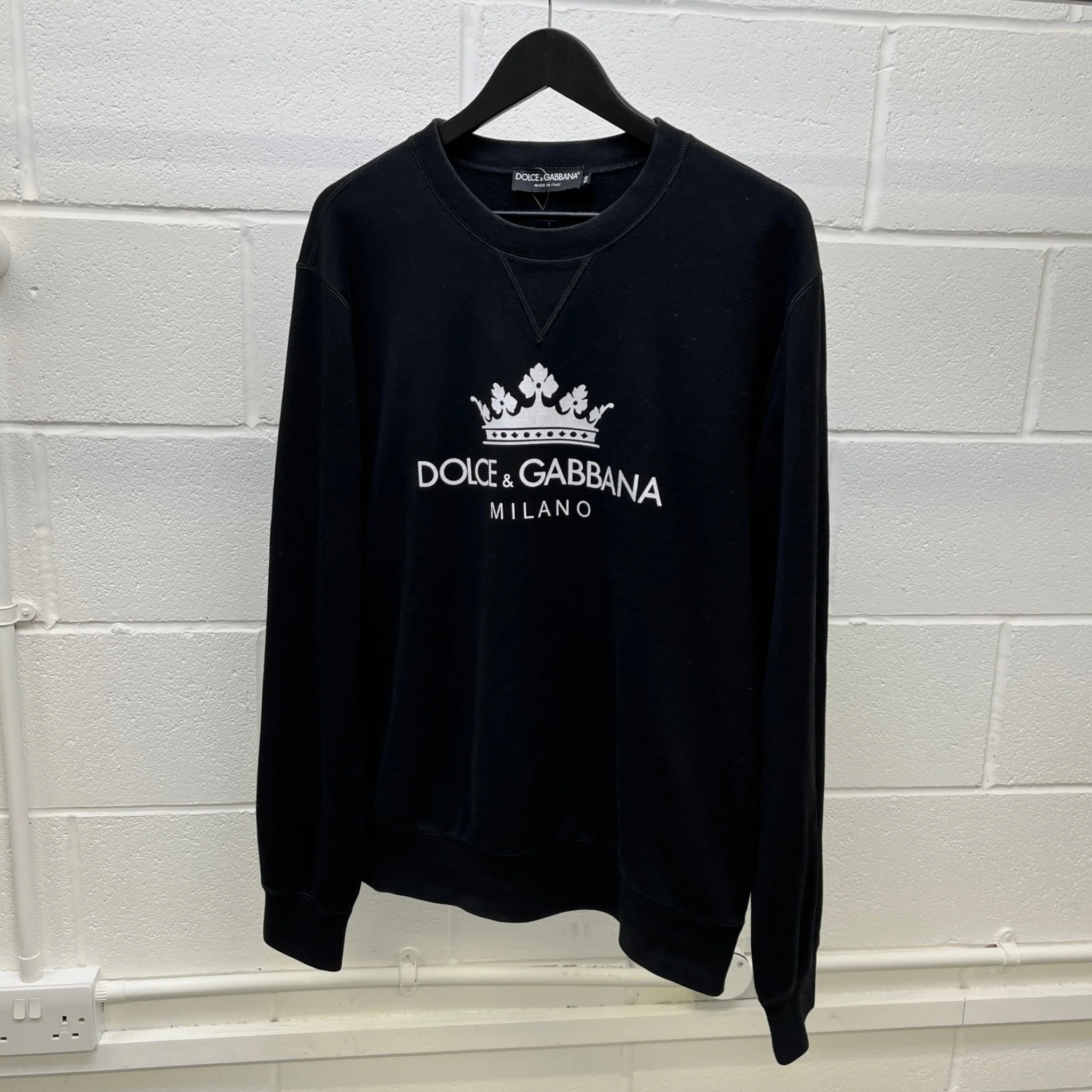 Men's Logo Print Sweatshirt Black Size IT 50 / UK L - Image 8