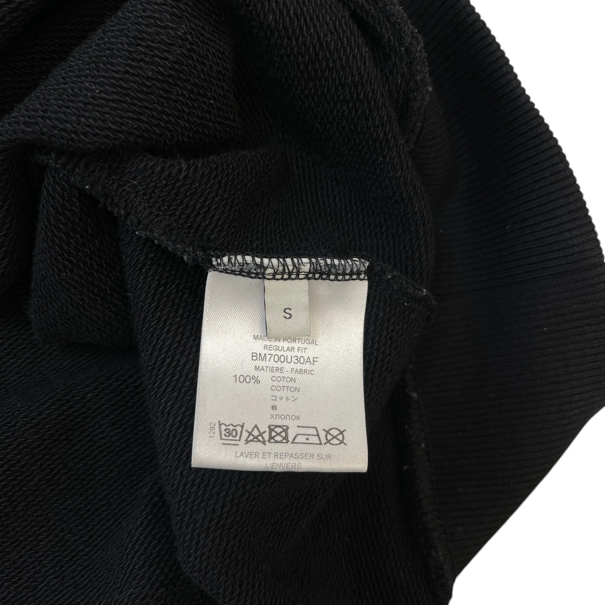 Men's Logo Print Sweatshirt Black Size S - Image 7