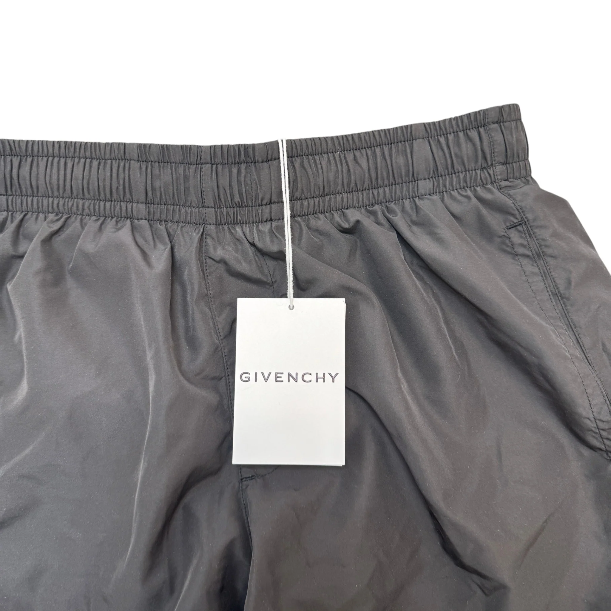 Men's Logo Print Swim Shorts Black Size S - Image 5