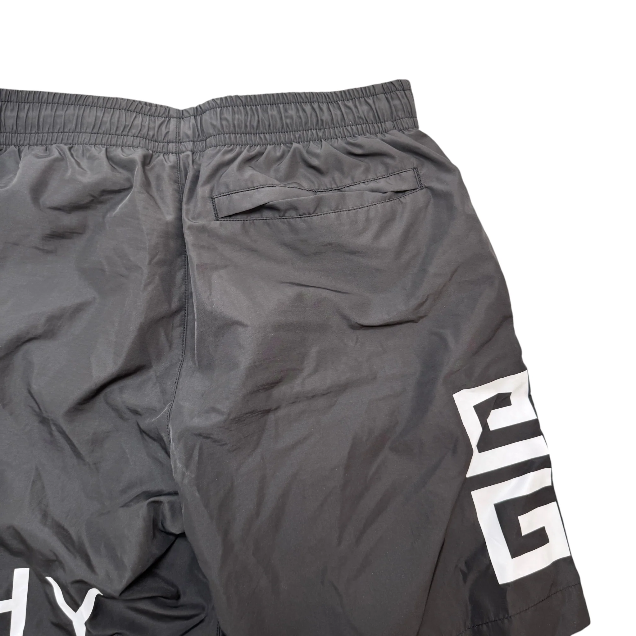 Men's Logo Print Swim Shorts Black Size S - Image 8