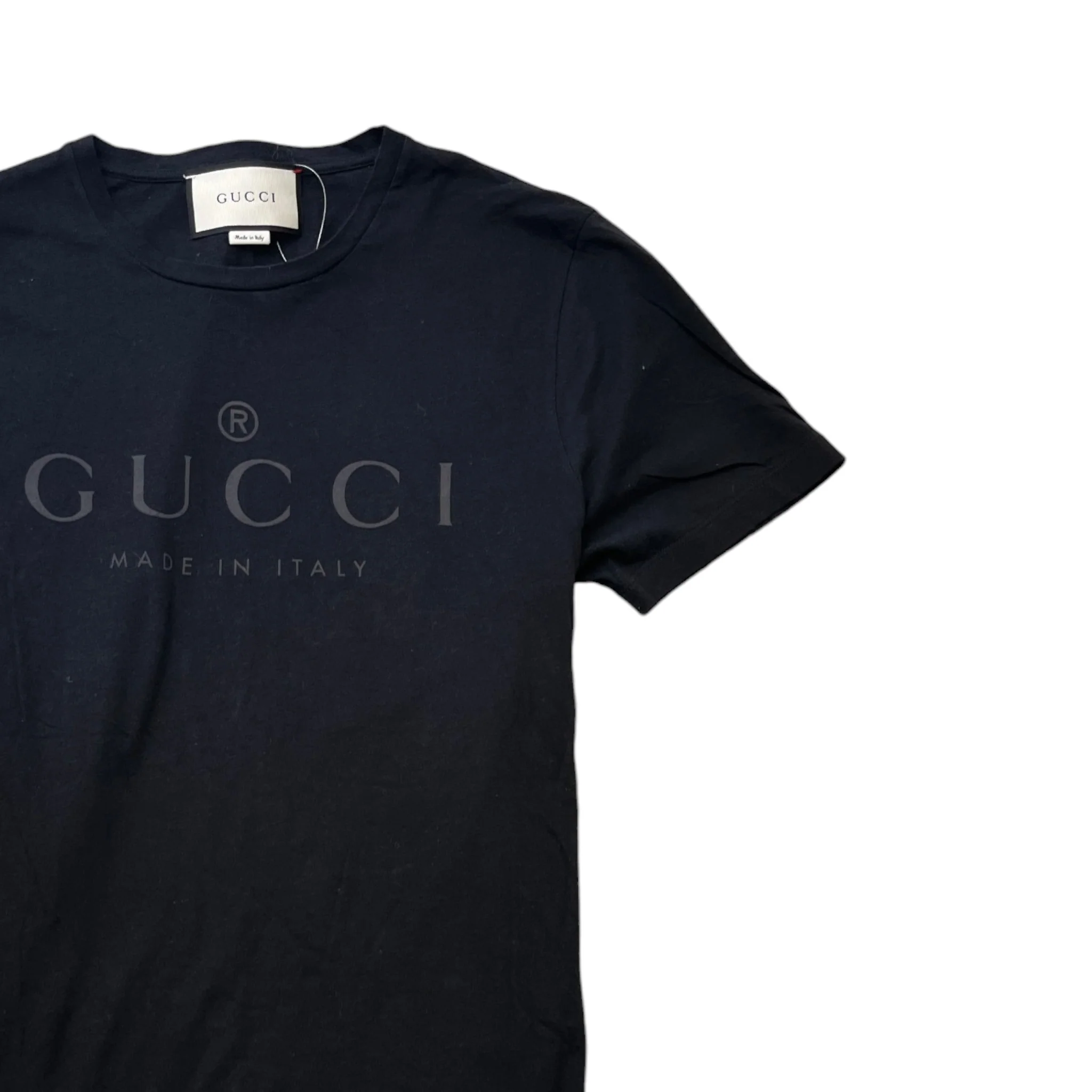 Men's Logo Print T-Shirt Black Size S - Image 3