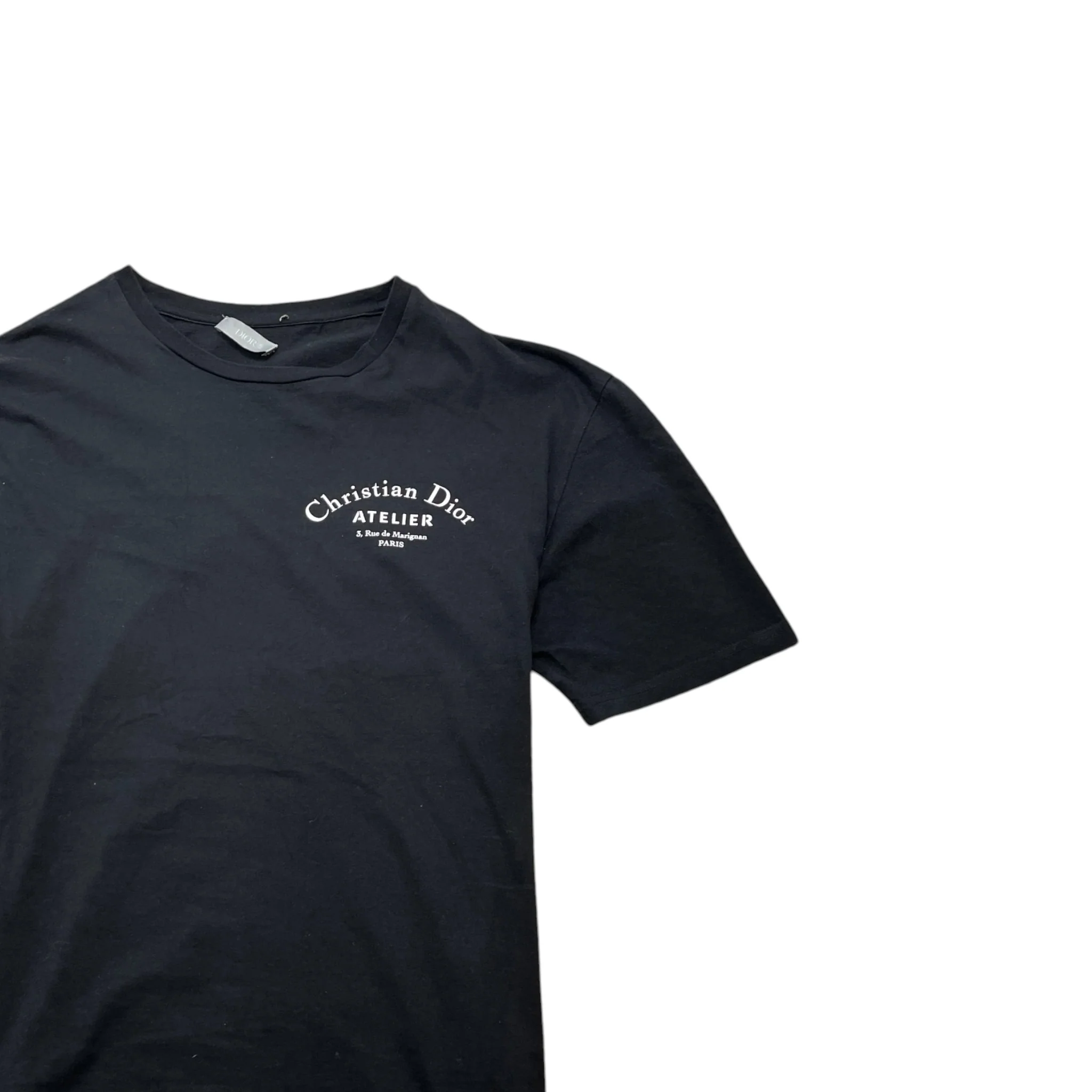 Men's Logo Print T-Shirt Black Size S - Image 3