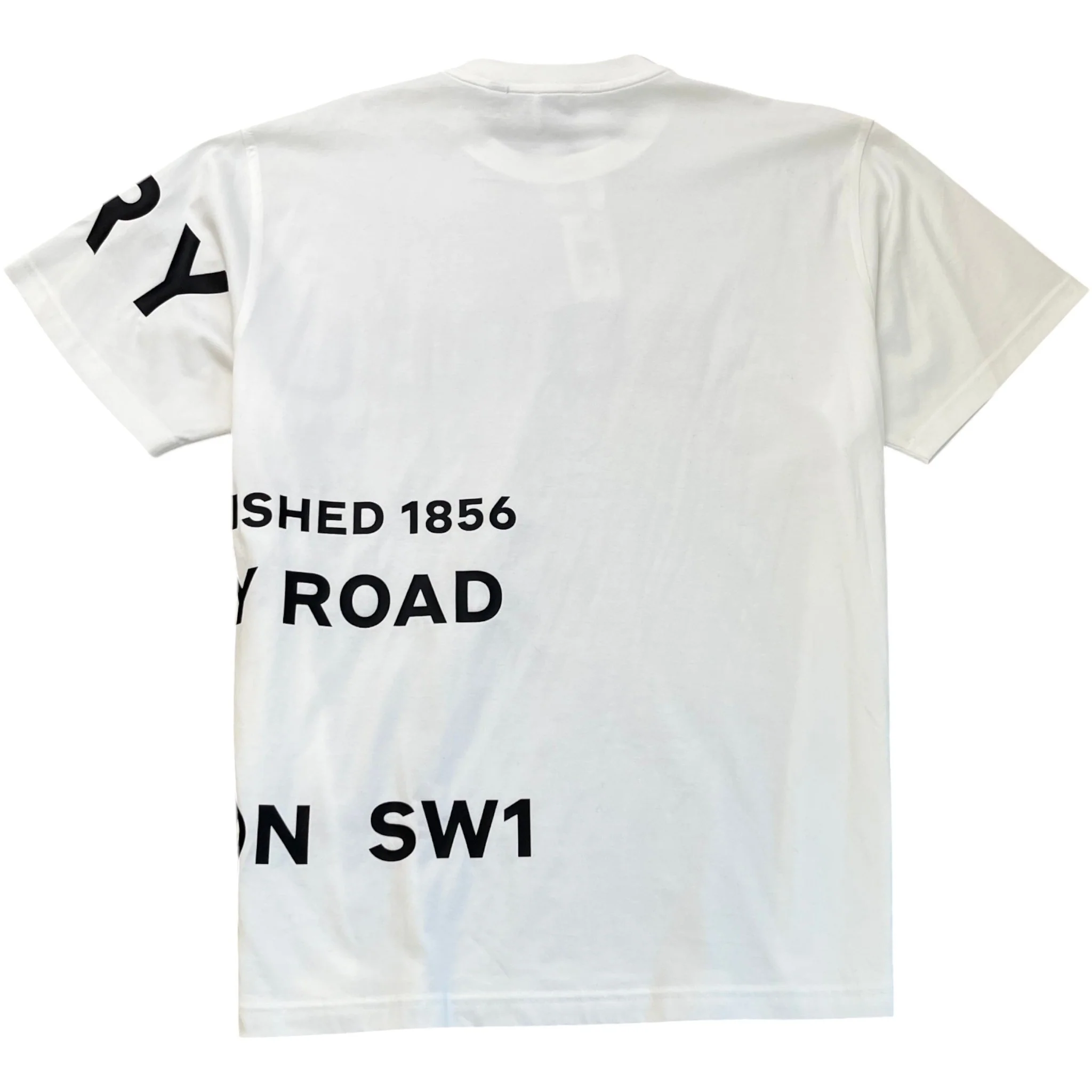 Men's Logo Print T-Shirt White Size L - Image 2