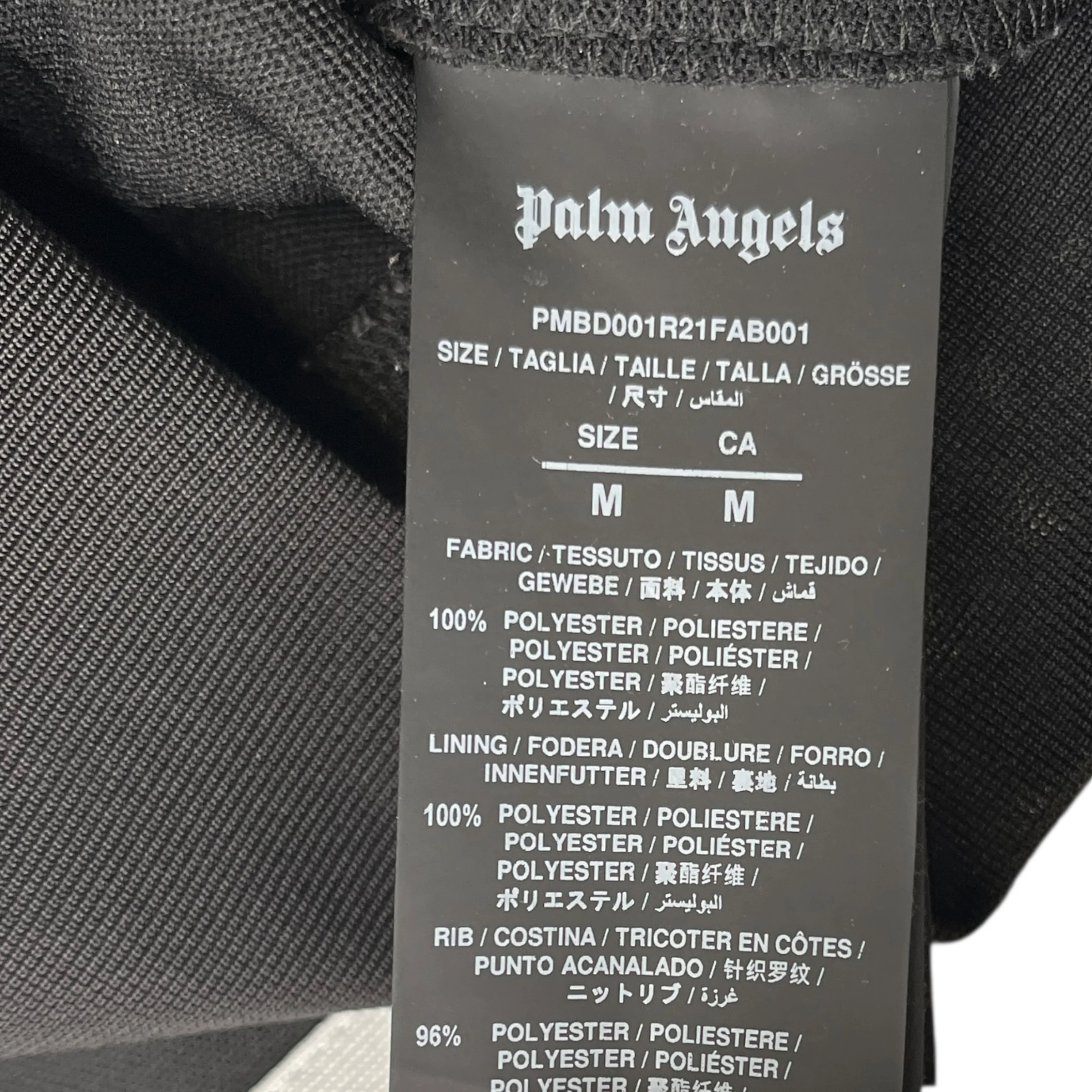 Men's Logo Print Track Jacket Black Size M - Image 6