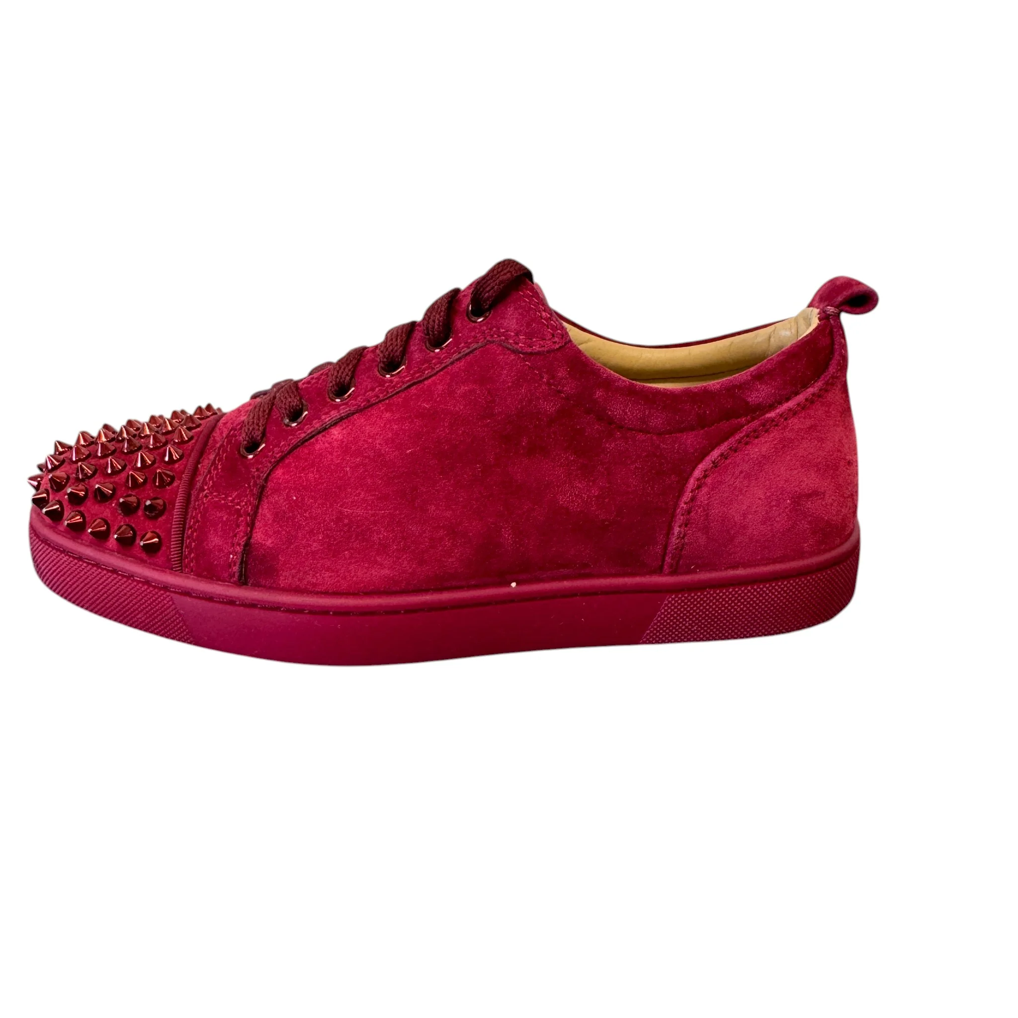 Men's Louis Junior Spikes Flat Low Trainers Burgundy Size EU 40 / UK 6 - Image 4