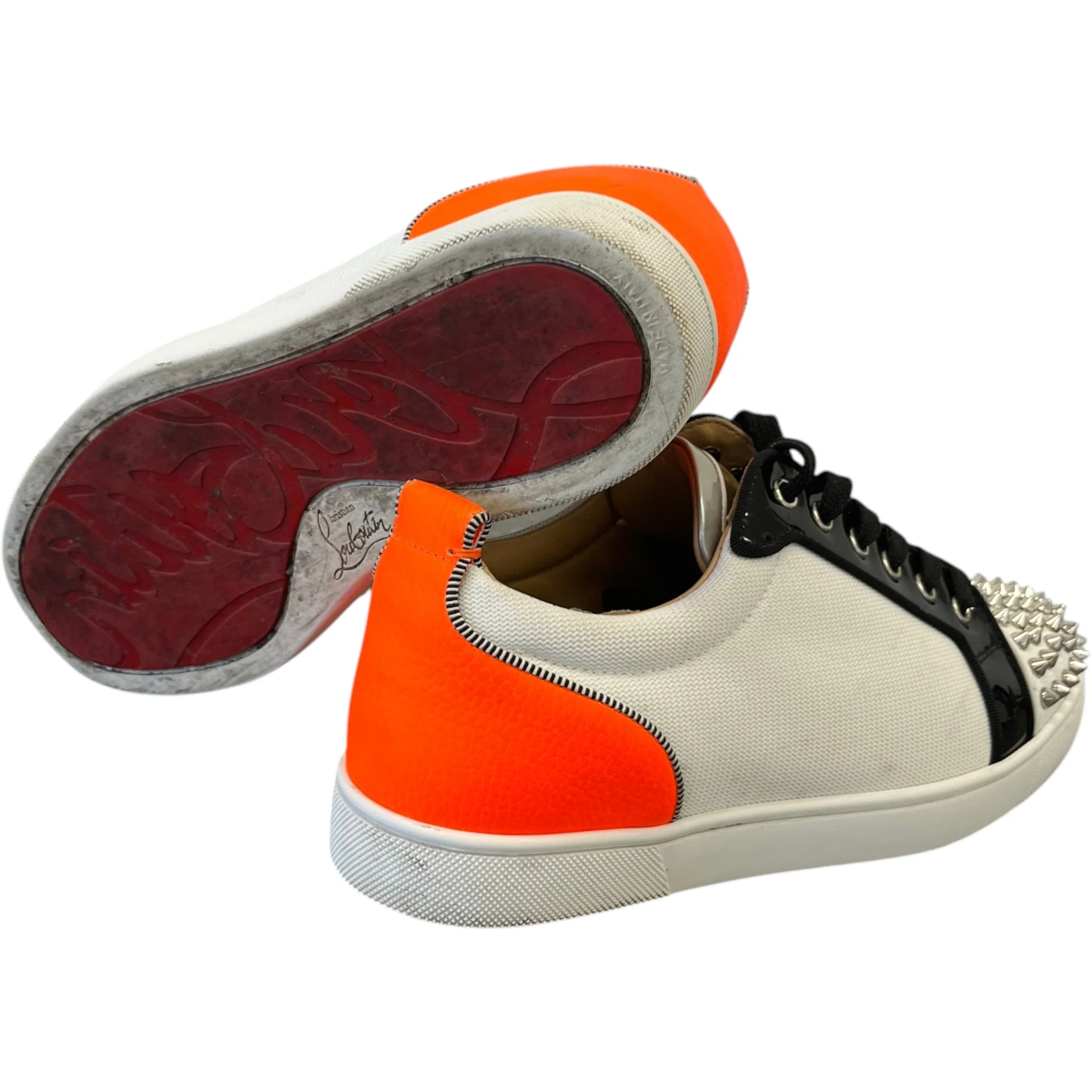 Men's Louis Spikes Flat Low Trainers White Size EU 40 / UK 6 - Image 10
