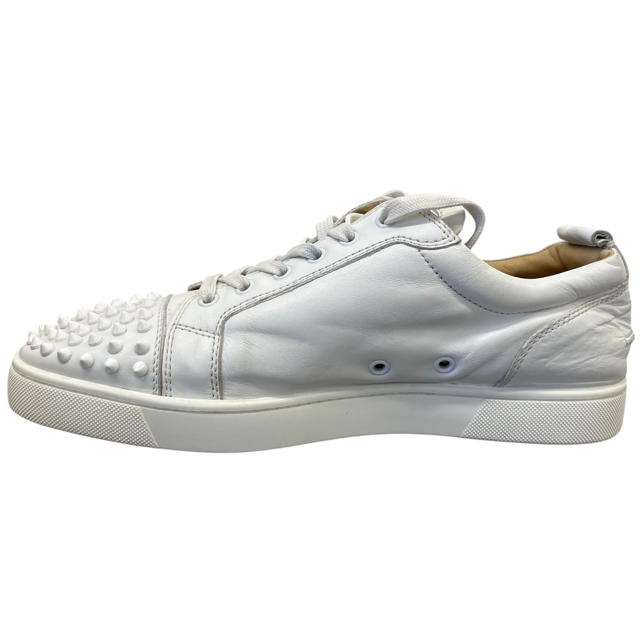 Men's Louis Spikes Flat Low Trainers White Size EU 45 / UK 11 - Image 2
