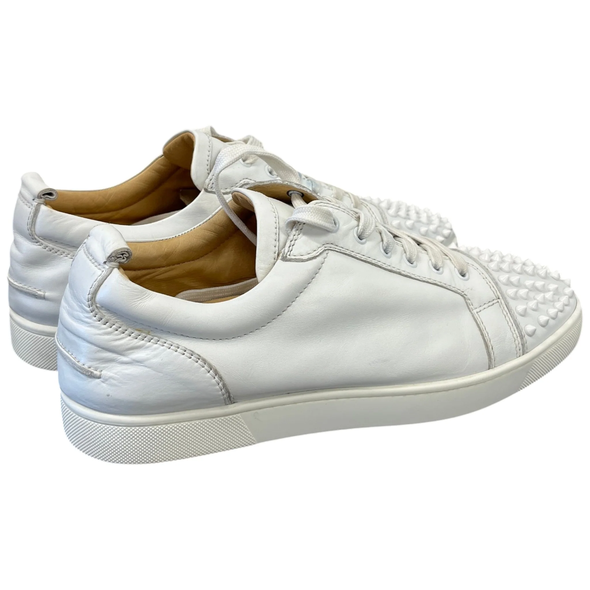 Men's Louis Spikes Flat Low Trainers White Size EU 45 / UK 11 - Image 8
