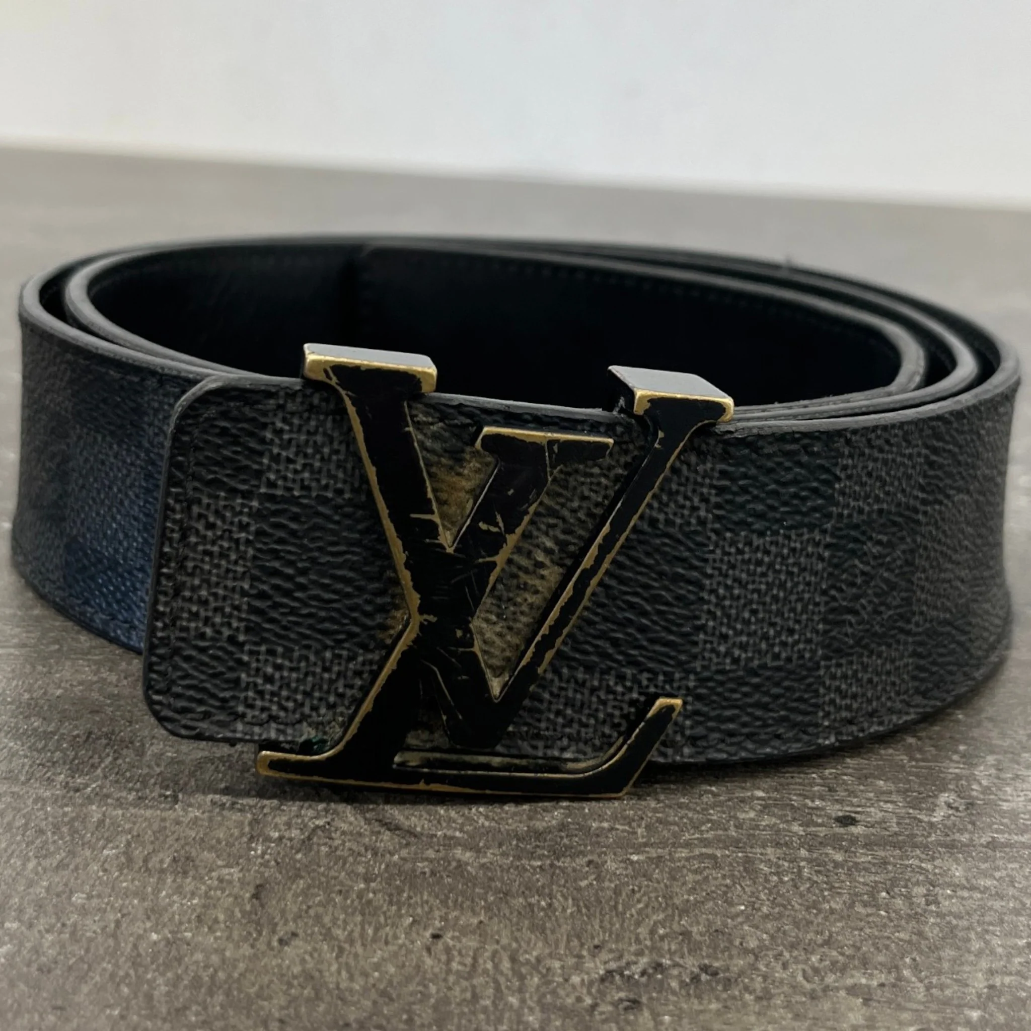 Men's Lv Belt Black Size Waist 32" - Image 7