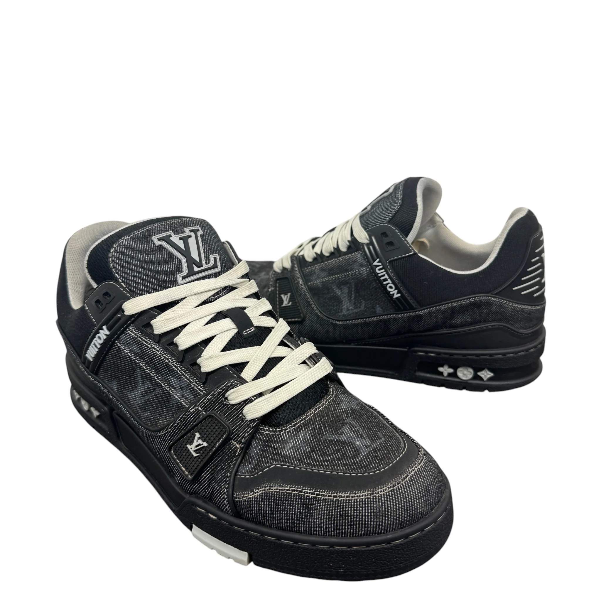 Men's Lv Denim Low Trainers Black Size EU 41.5 / UK 7.5 - Image 3