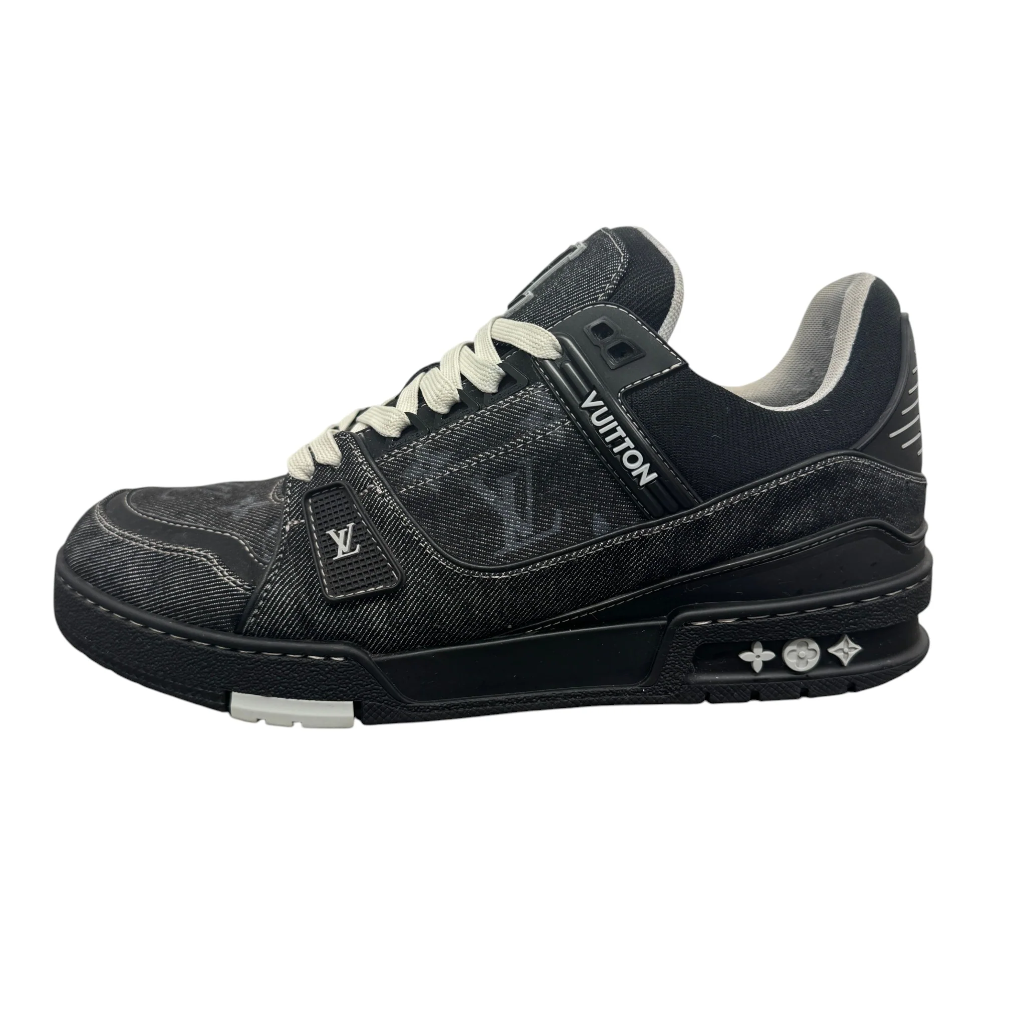 Men's Lv Denim Low Trainers Black Size EU 41.5 / UK 7.5 - Image 4