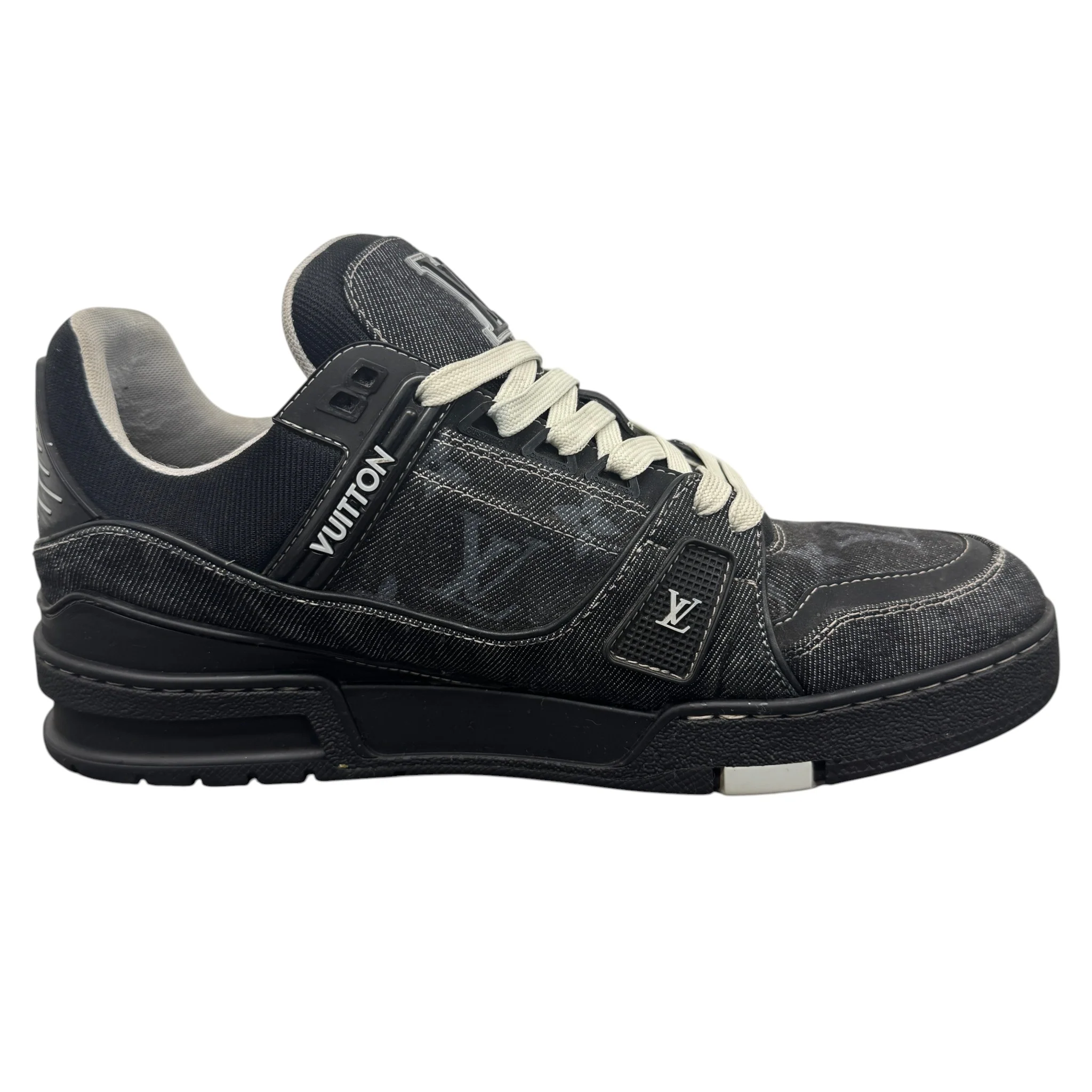 Men's Lv Denim Low Trainers Black Size EU 41.5 / UK 7.5 - Image 5