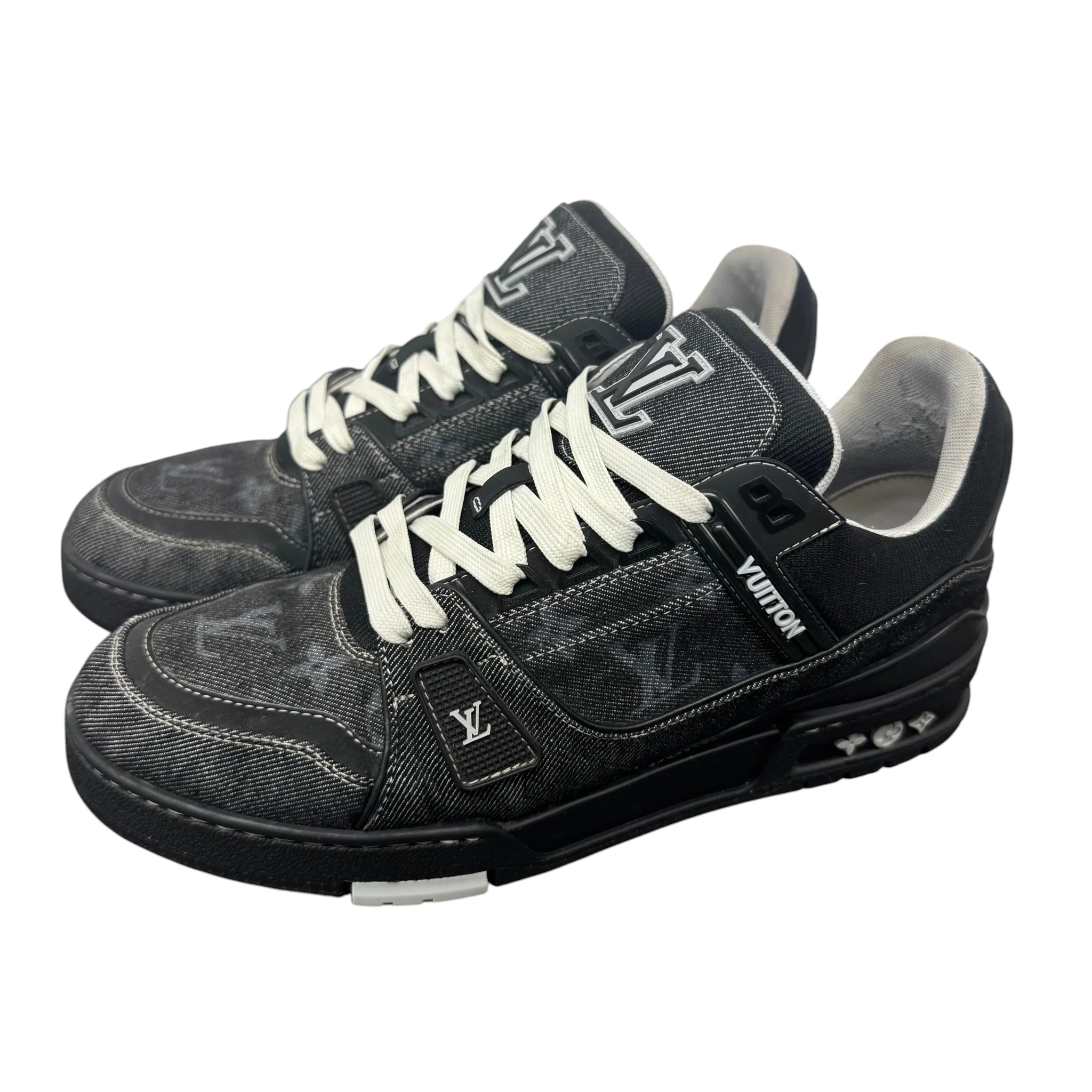 Men's Lv Denim Low Trainers Black Size EU 41.5 / UK 7.5 - Image 7