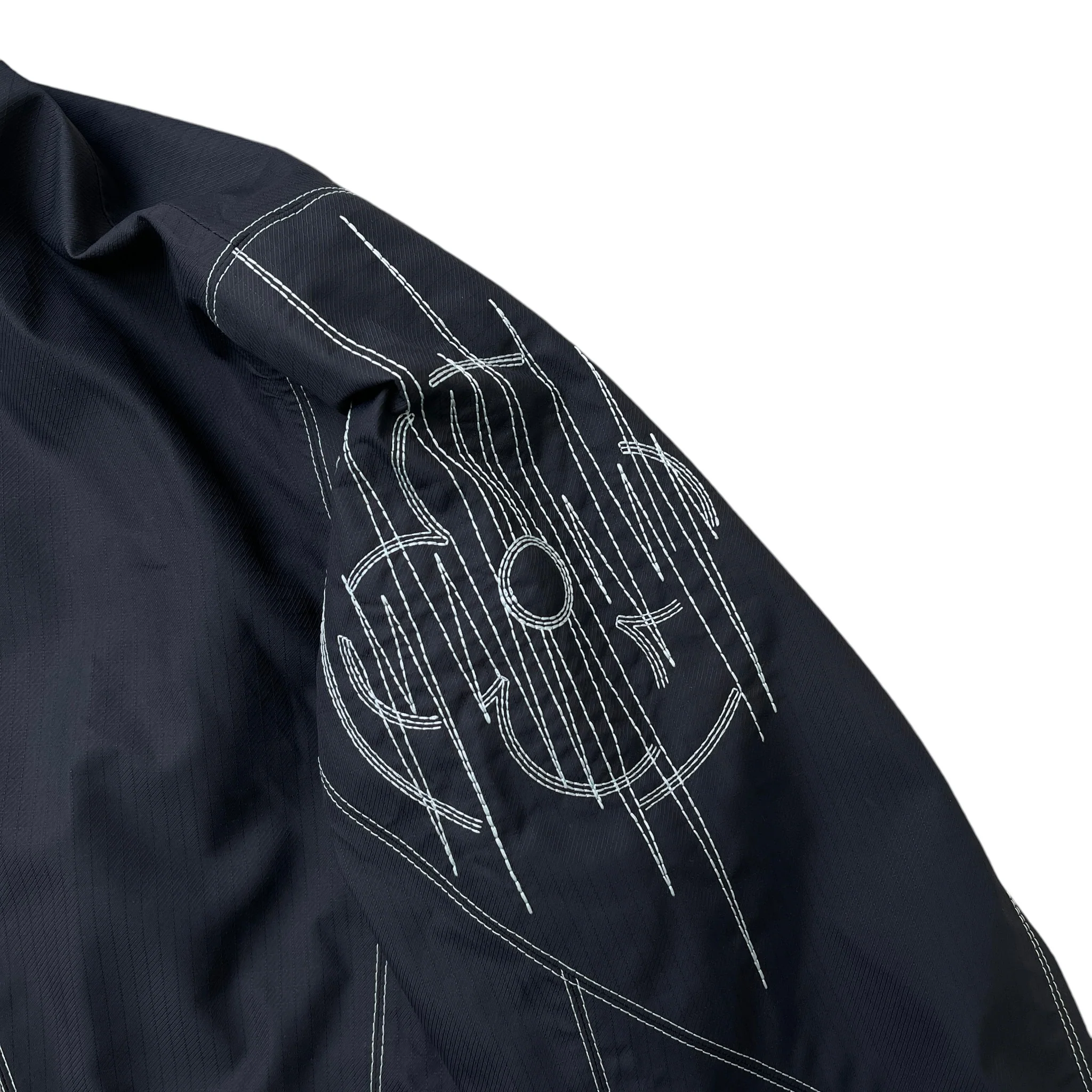 Men's Lv Frequency Technical Hooded Blouson Windbreaker Navy Size IT 52 / XL - Image 6