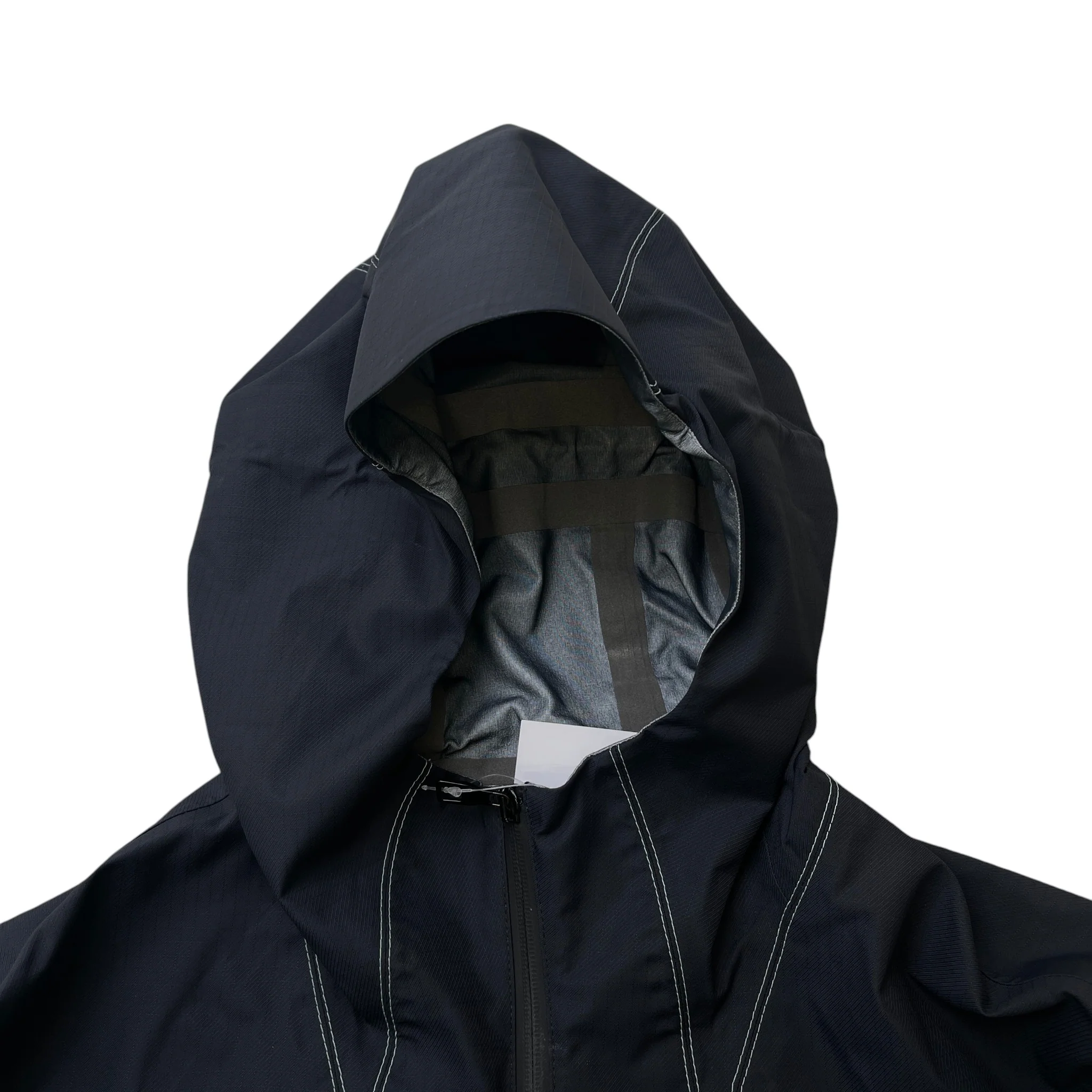 Men's Lv Frequency Technical Hooded Blouson Windbreaker Navy Size IT 52 / XL - Image 9
