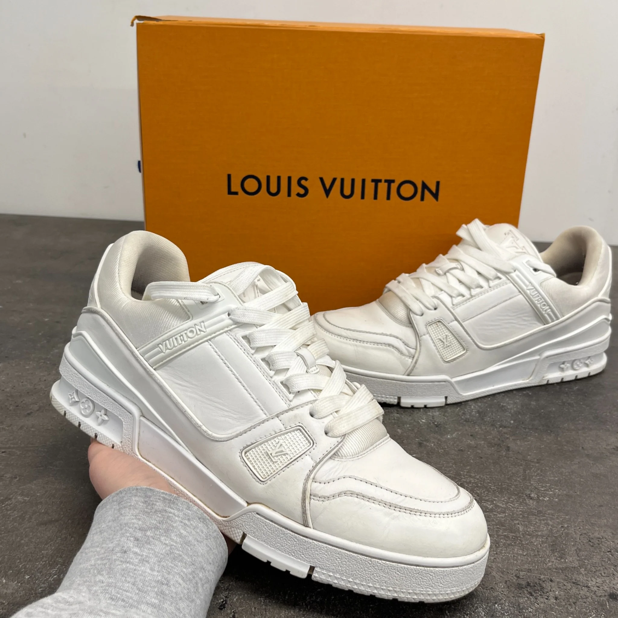 Men's Lv Low Trainers White Size EU 42.5 / UK 8.5 - Image 12
