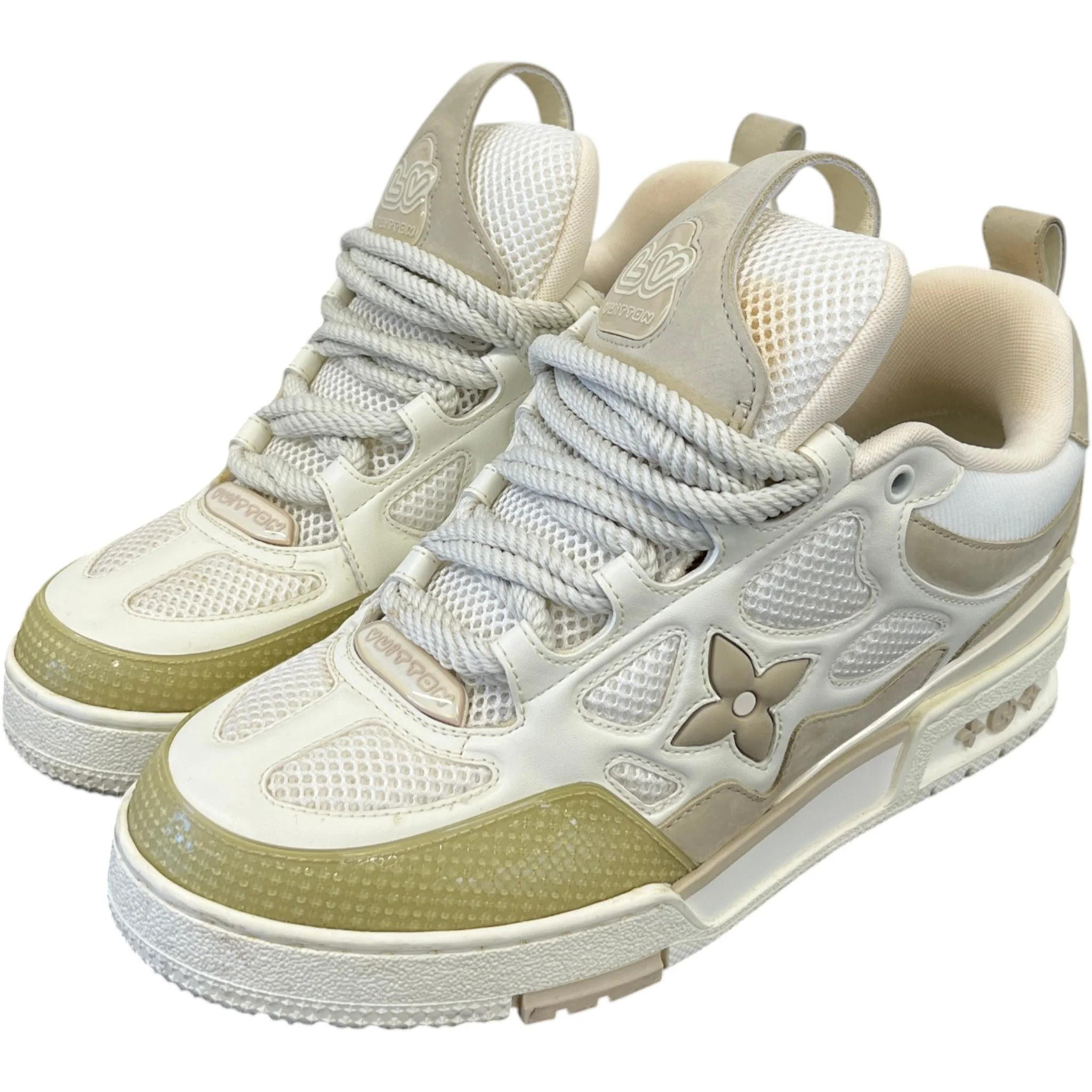 Men's Lv Skate Low Trainers Beige Size EU 40.5 / UK 6.5 - Image 9