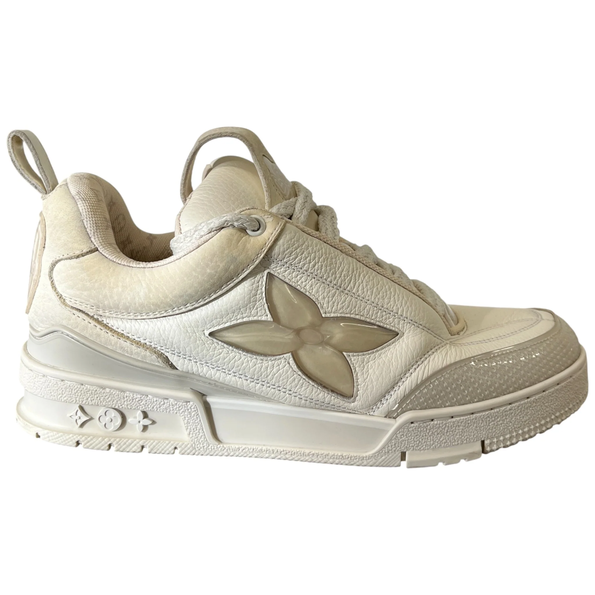 Men's Lv Skate Low Trainers Cream Size EU 40 / UK 6