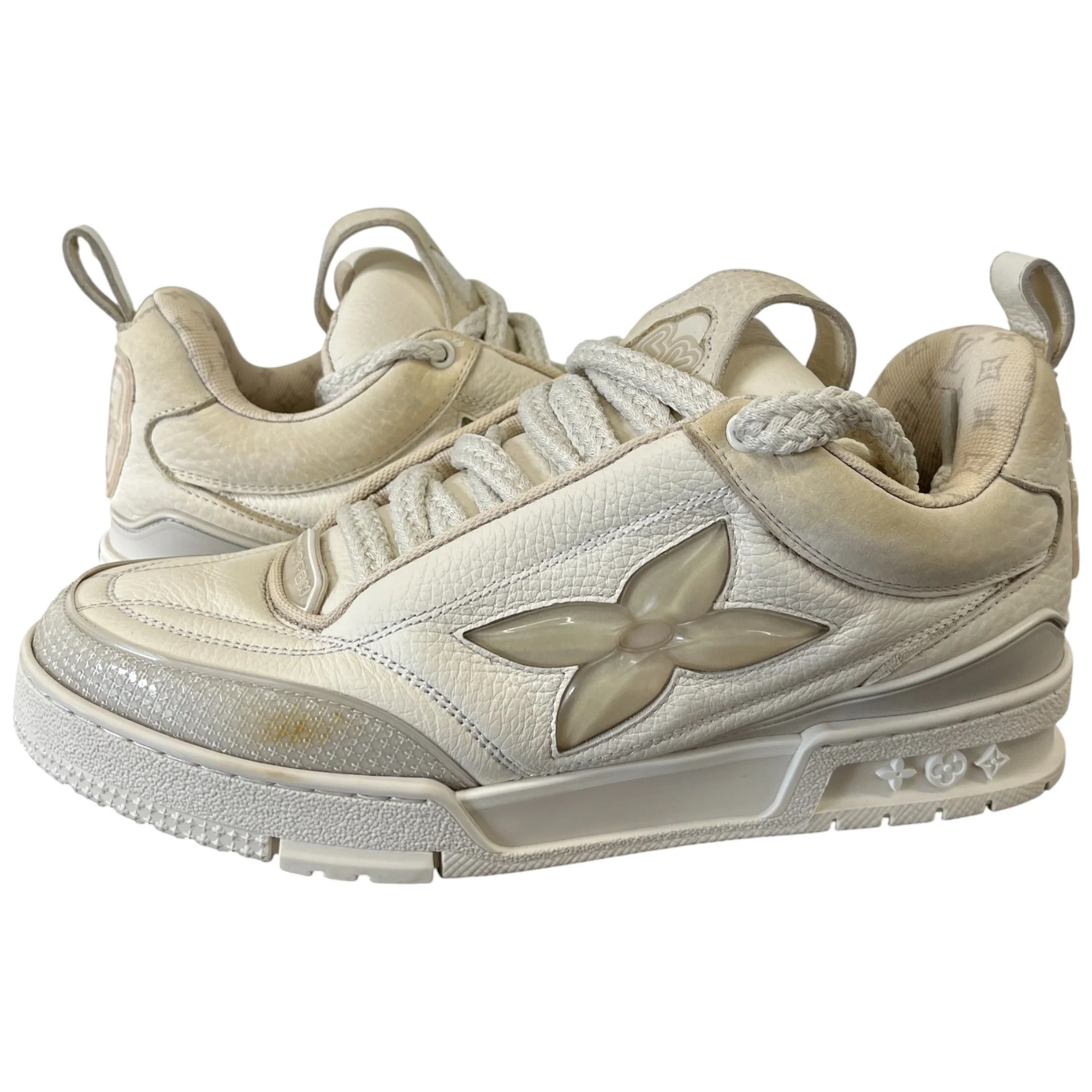 Men's Lv Skate Low Trainers Cream Size EU 40 / UK 6 - Image 3