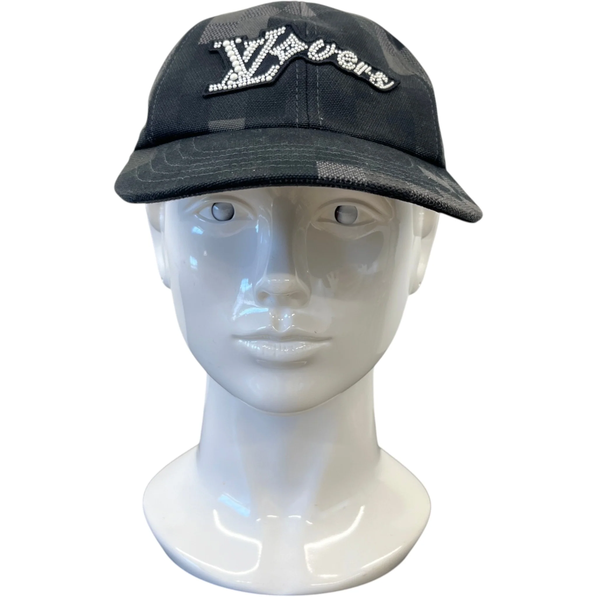 Men's Lv Vers Damoflage Cap Hat Black - Image 2