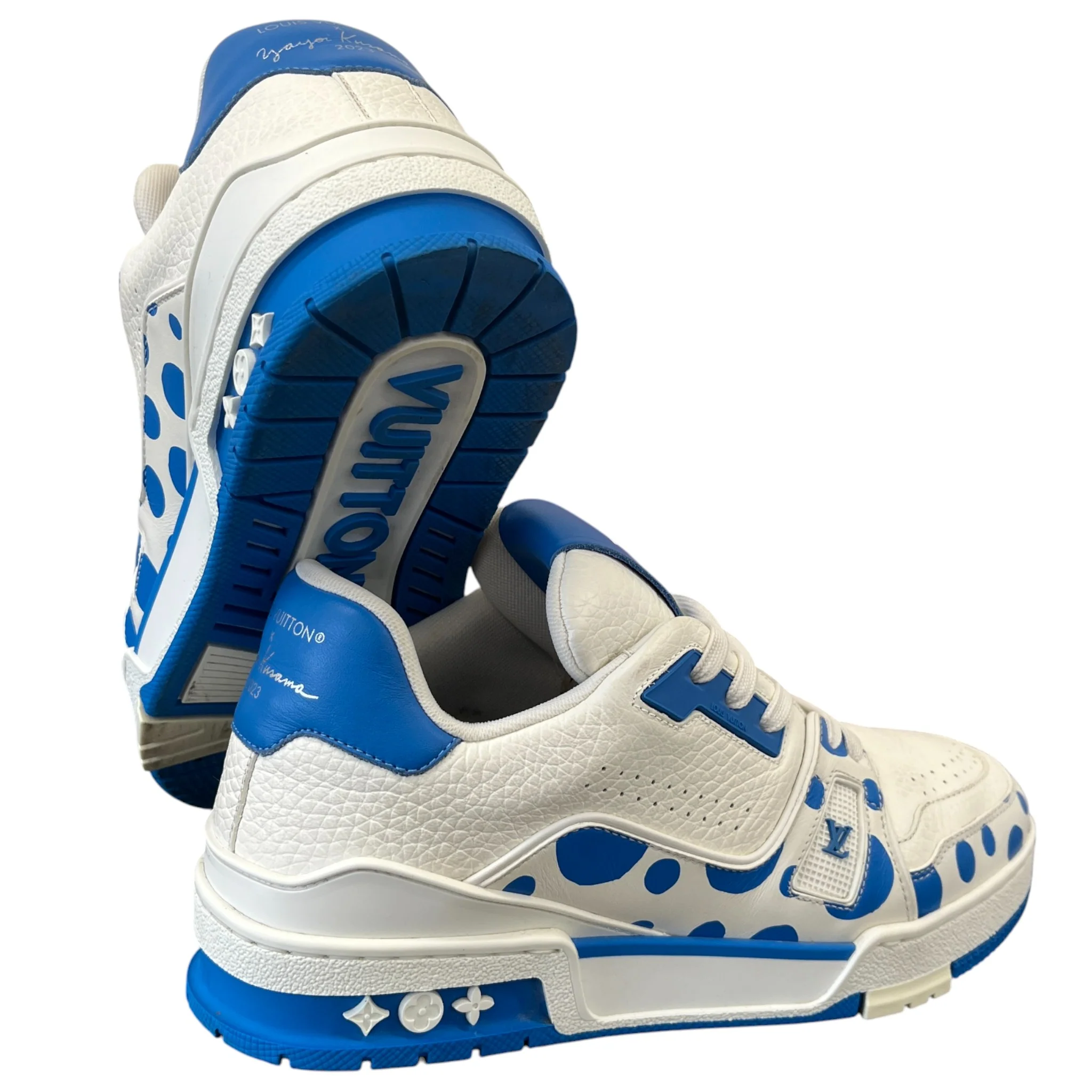 Men's Lv X Kusama Low Trainers Blue Size EU 39.5 / UK 5.5 - Image 10