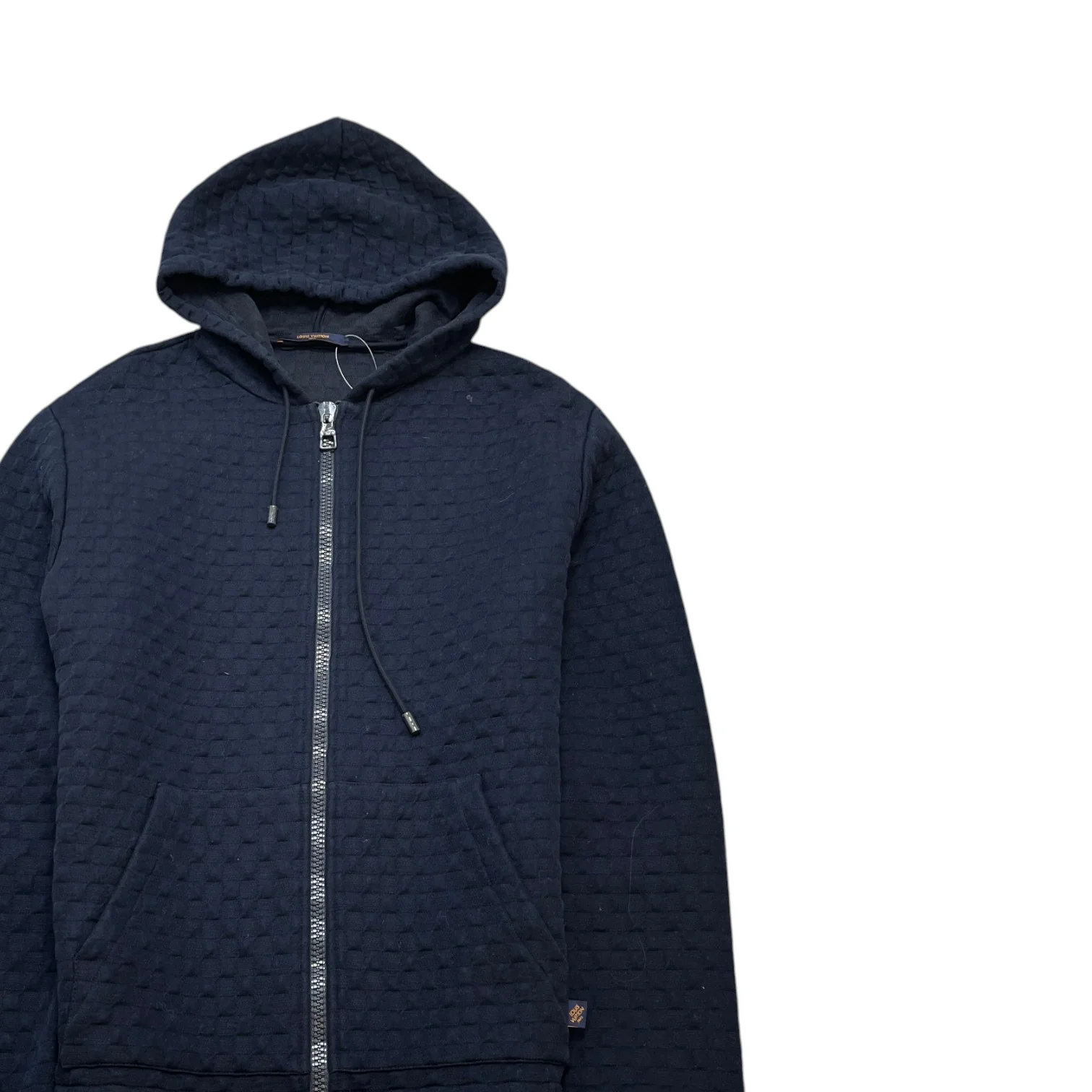 Men's Lvse Damier Hoodie Navy Size XL - Image 3