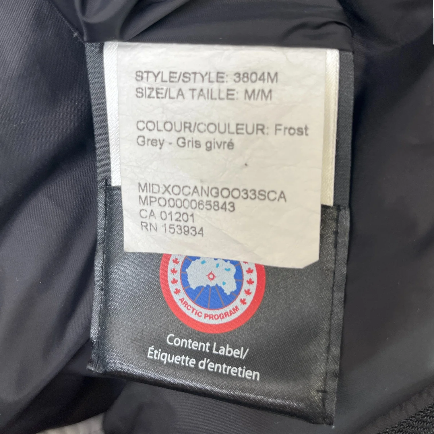Men's Macmillan Parka Down Jacket Grey Size M - Image 8