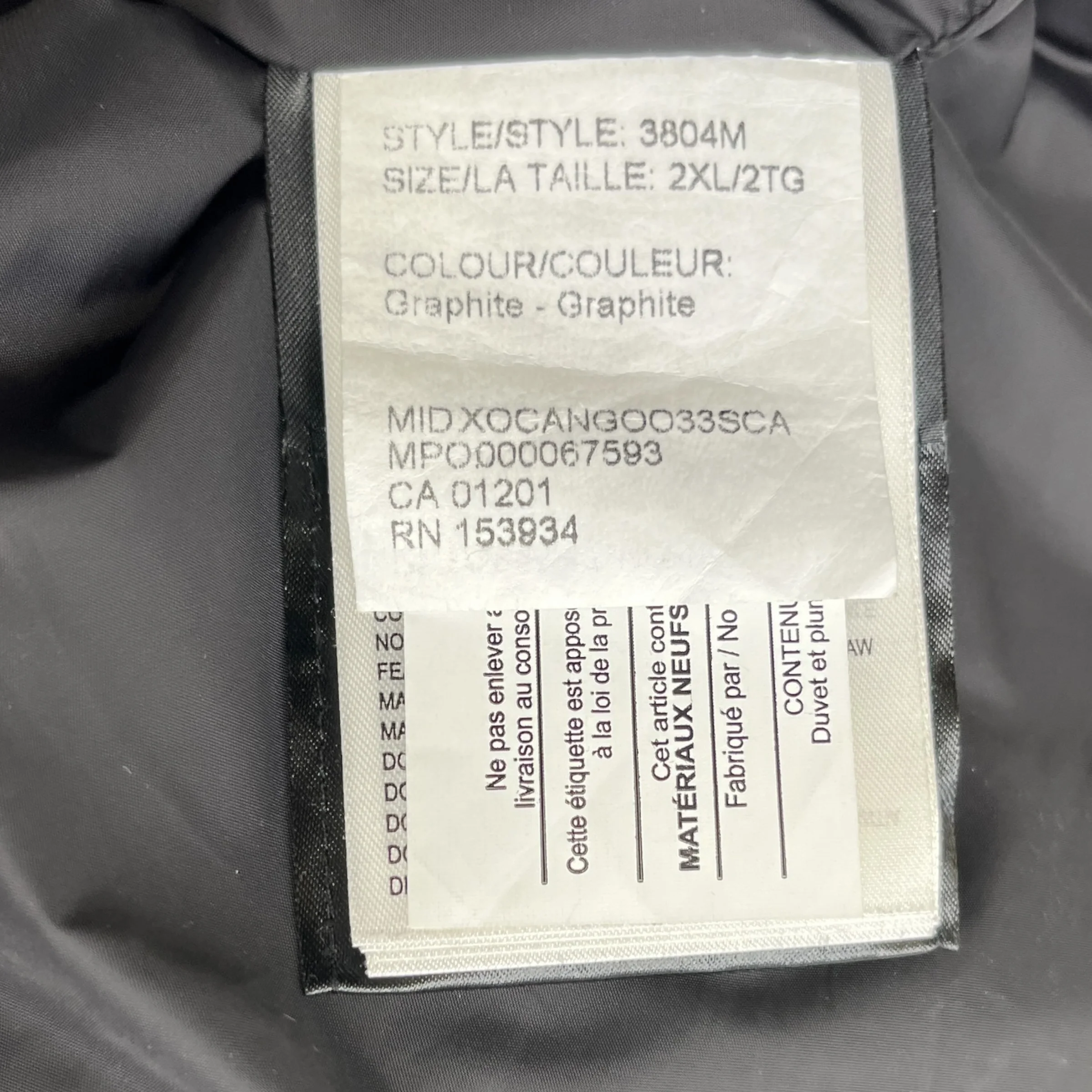Men's Macmillan Parka Down Jacket Grey Size XXL - Image 6