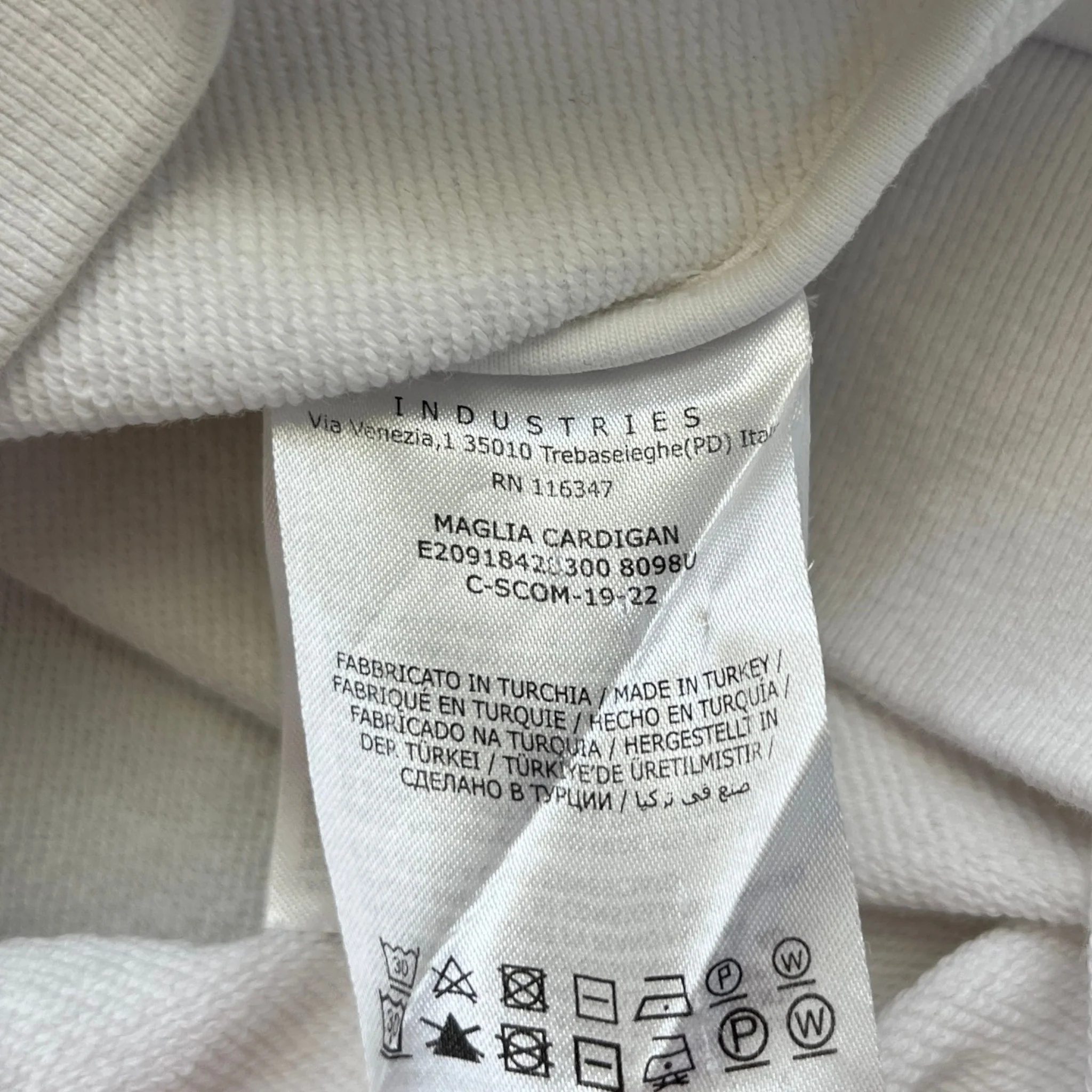 Men's Maglia Hoodie White Size L - Image 9