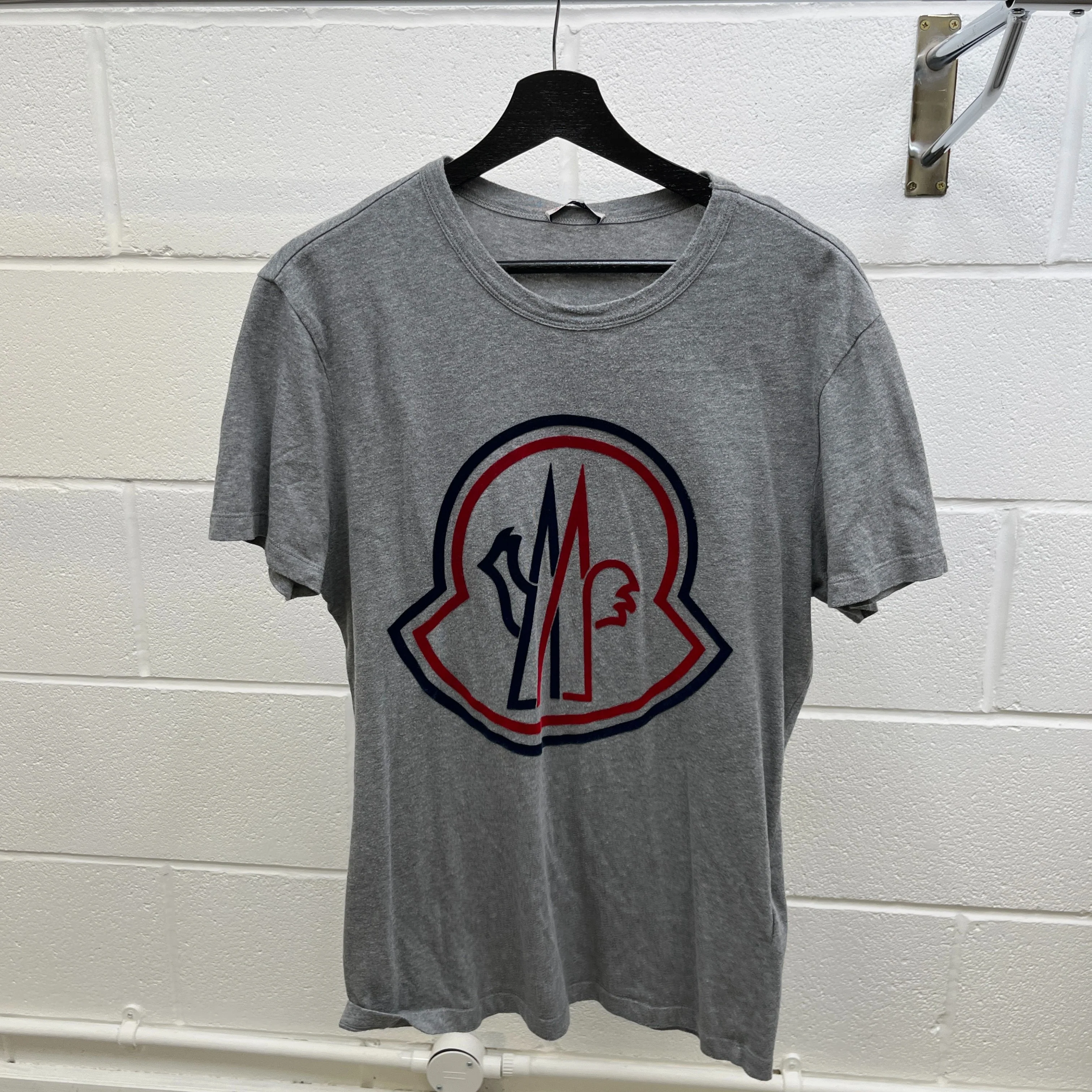 Men's Maglia Logo Print T-Shirt Grey Size M - Image 9