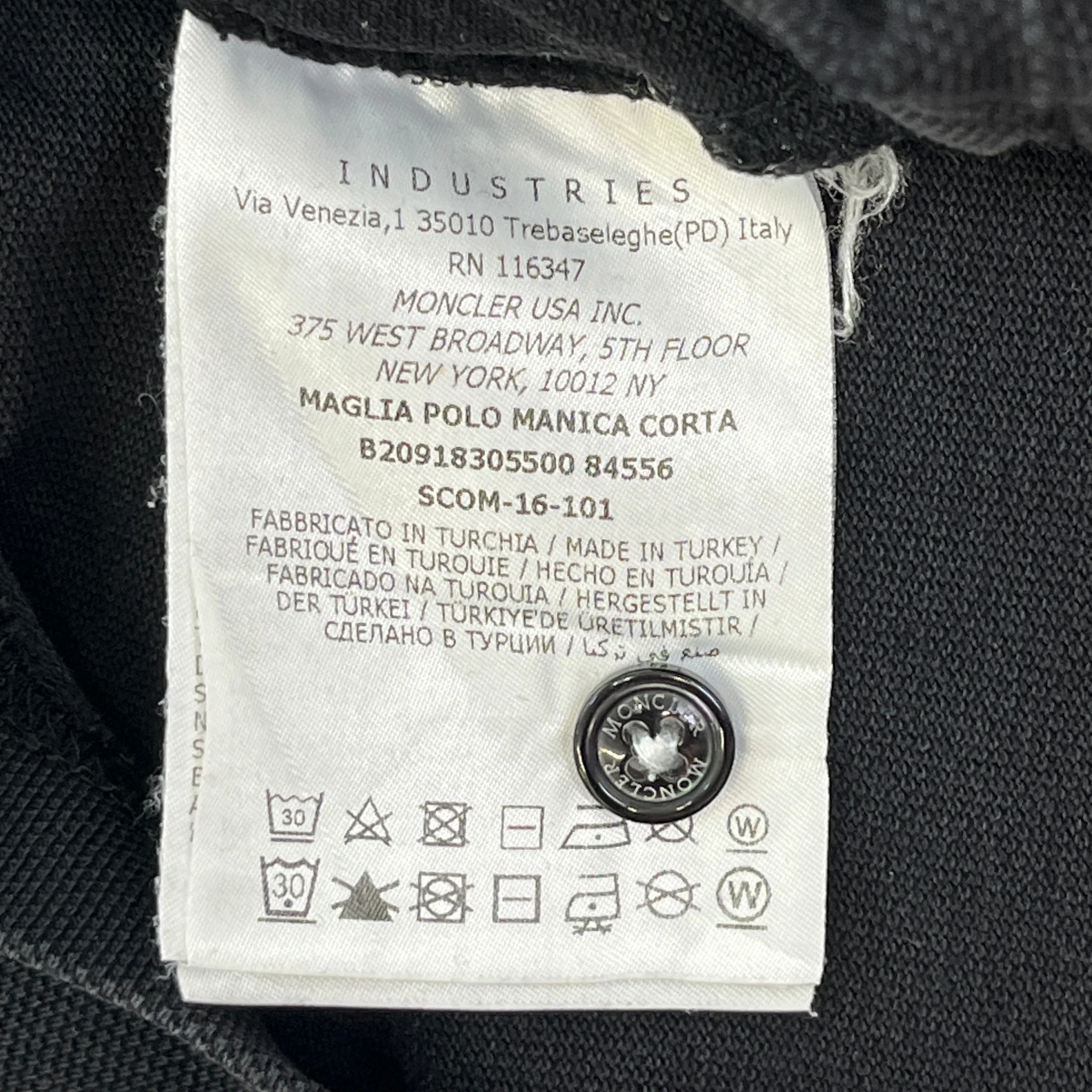 Men's Maglia Polo Shirt Black Size M - Image 8